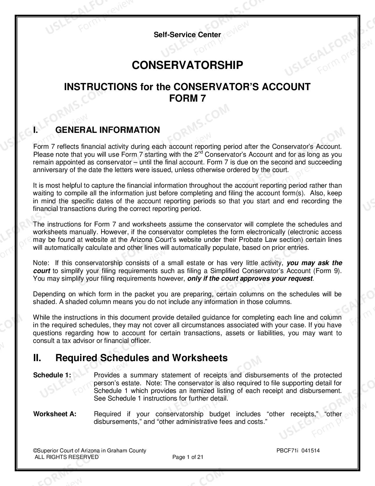 Preview Conservatorship Annual Report
