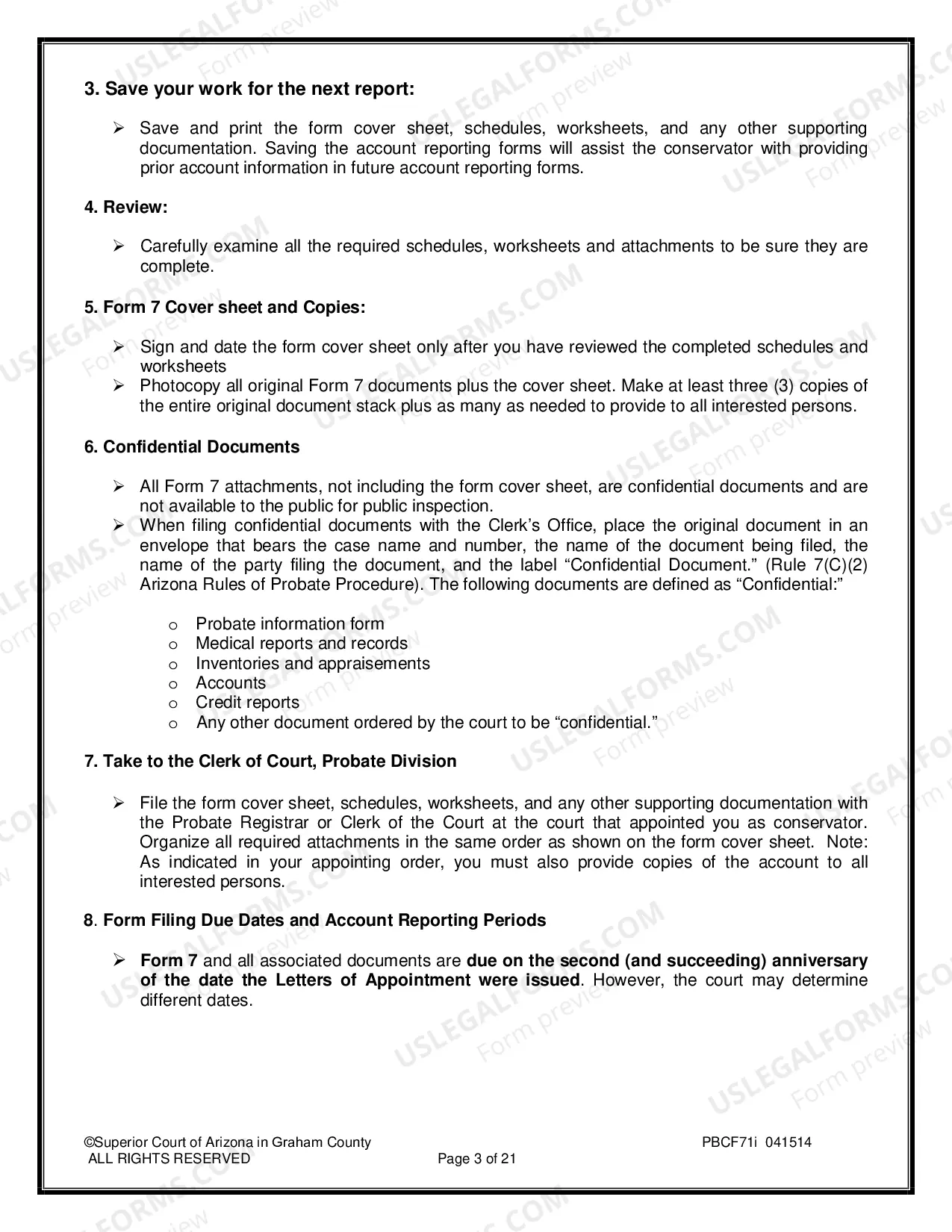 Preview Conservatorship Annual Report