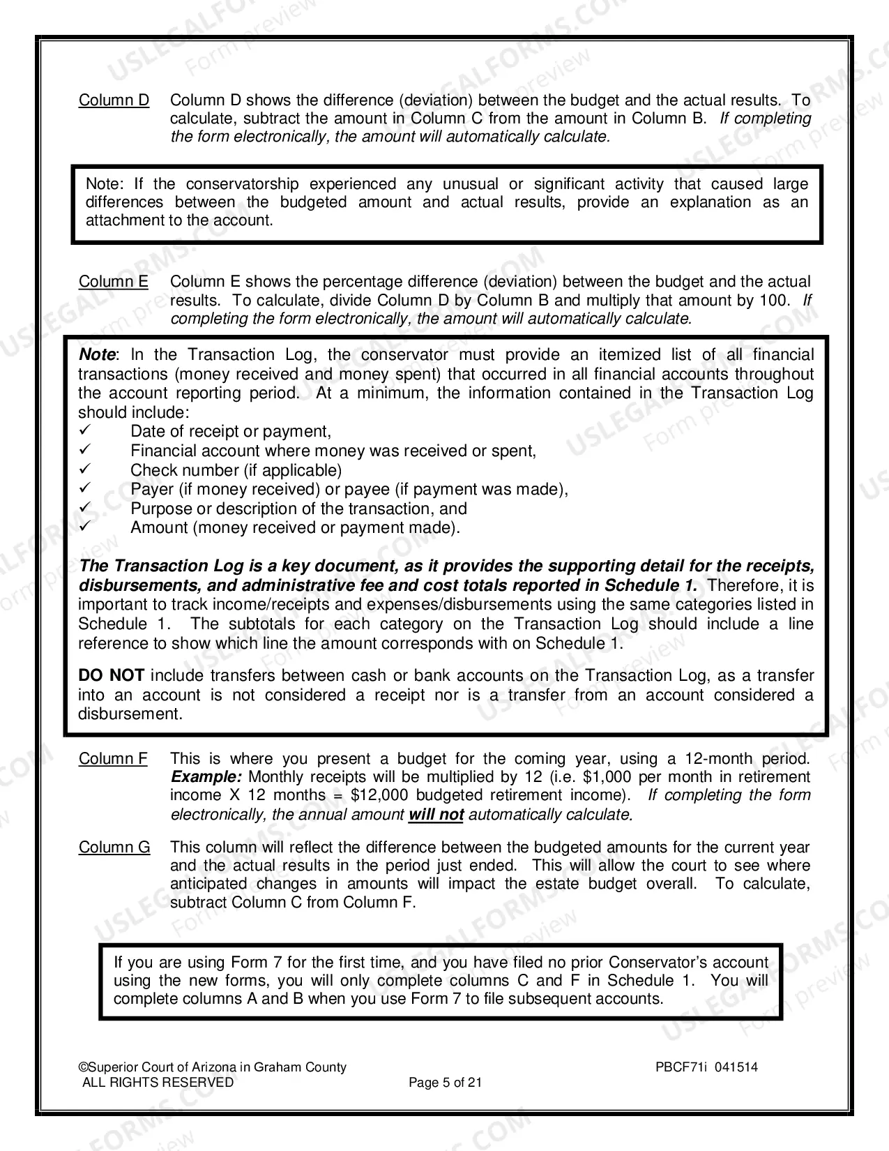 Preview Conservatorship Annual Report