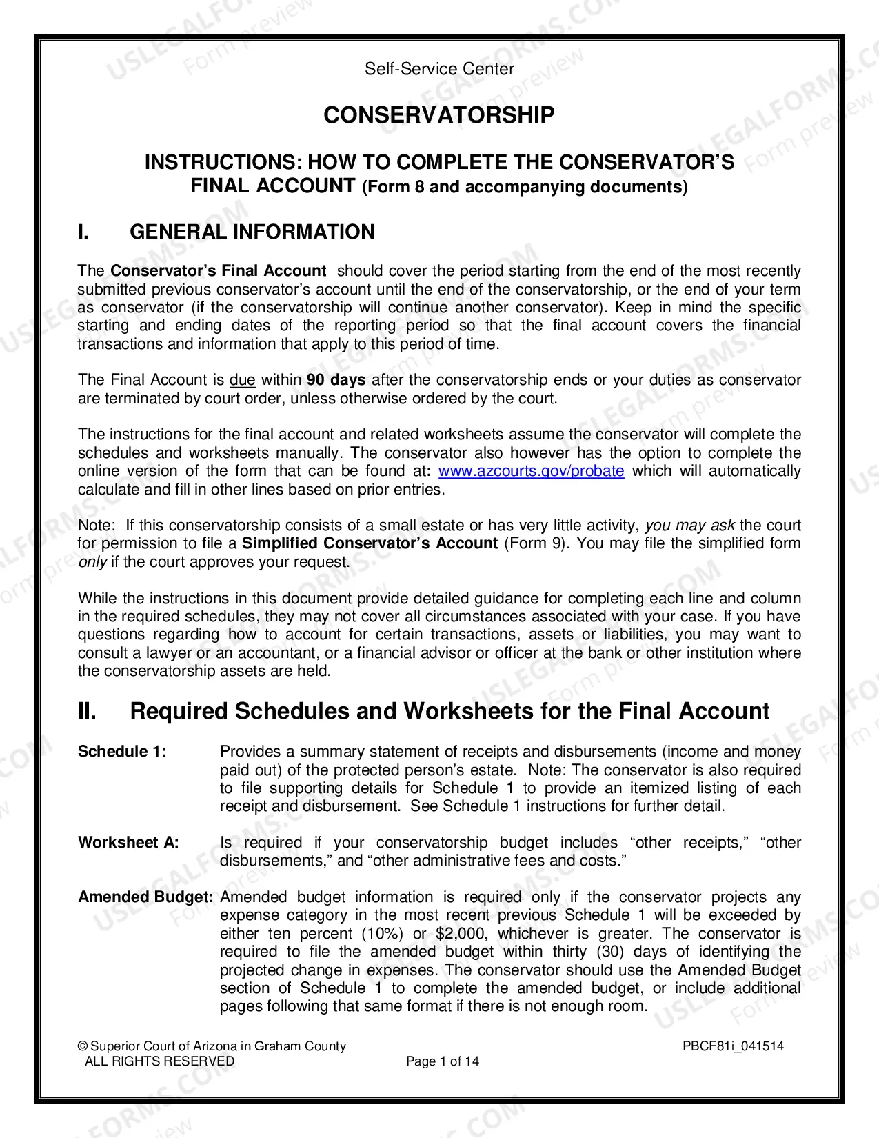 Preview Approval of Final Accounting