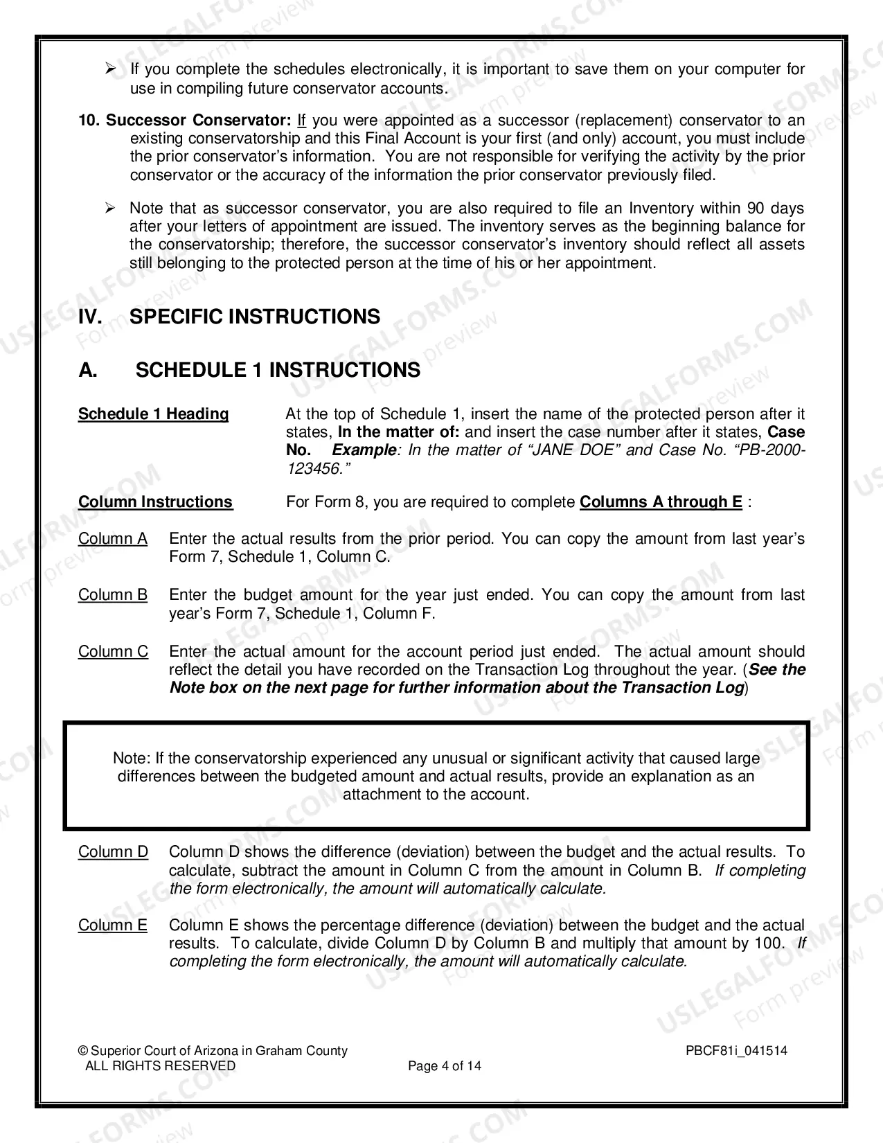 Preview Approval of Final Accounting
