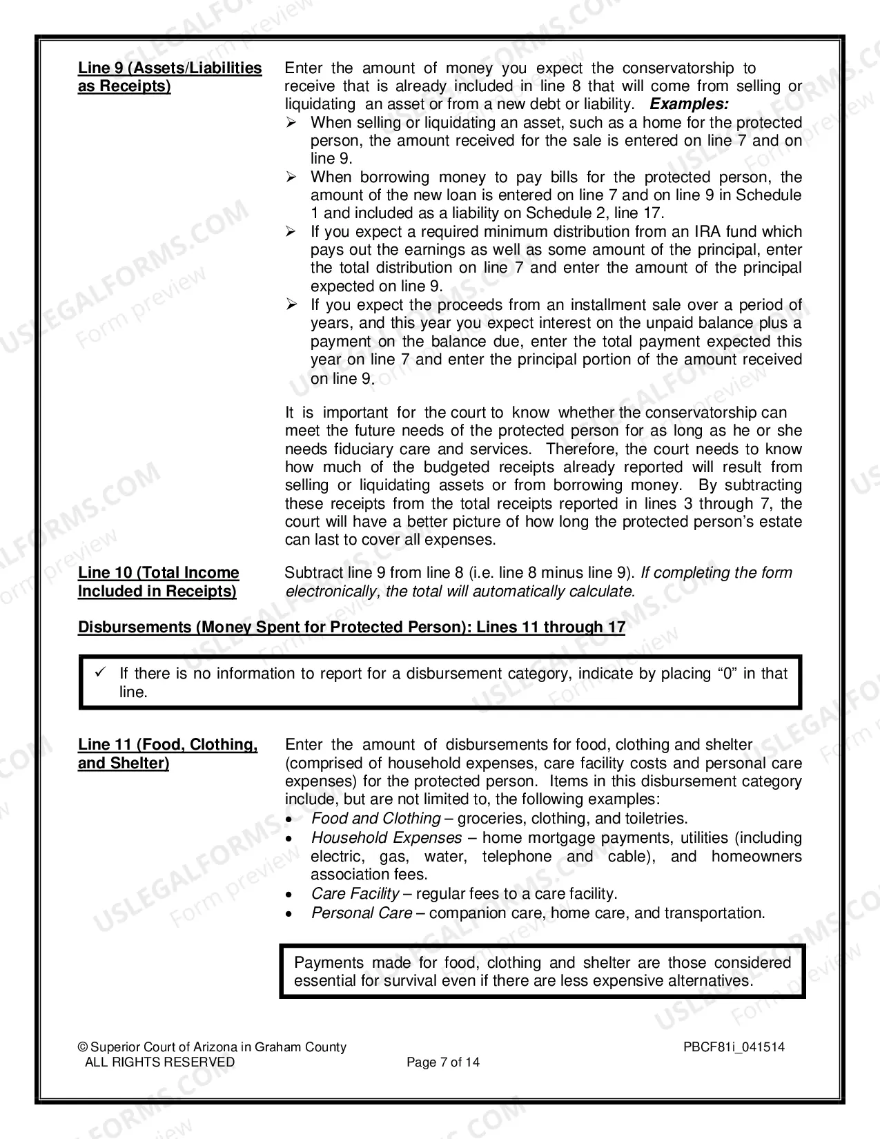 Preview Approval of Final Accounting