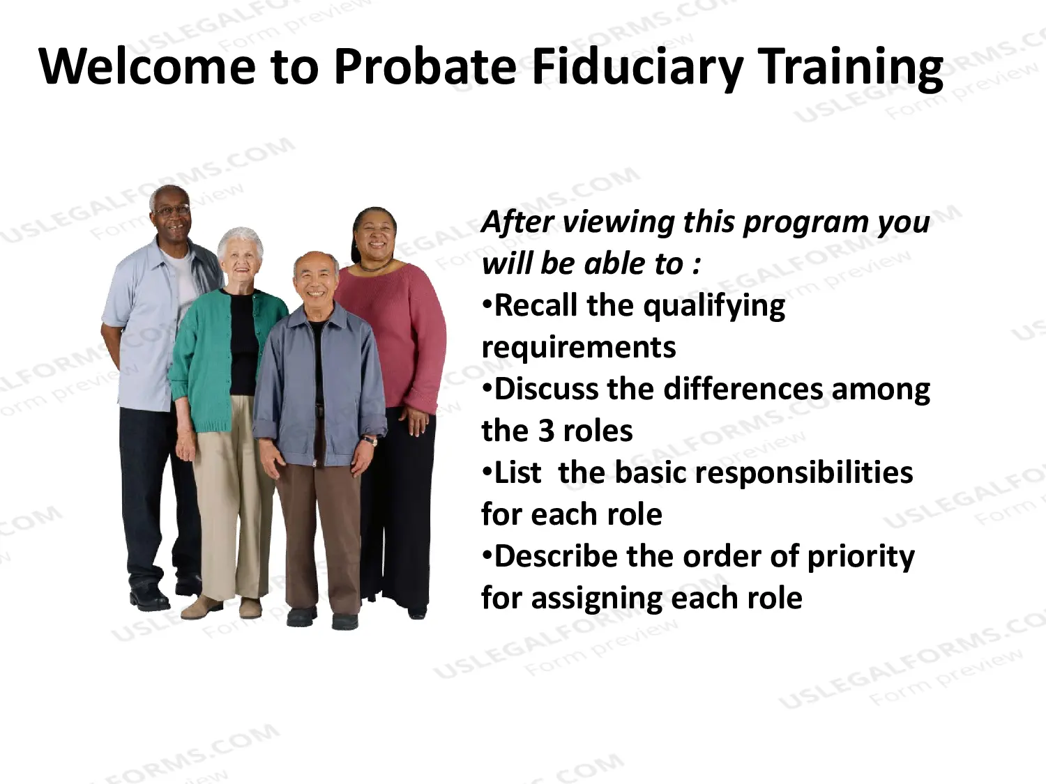 Preview Unlicensed Fiduciary Training (PB1)
