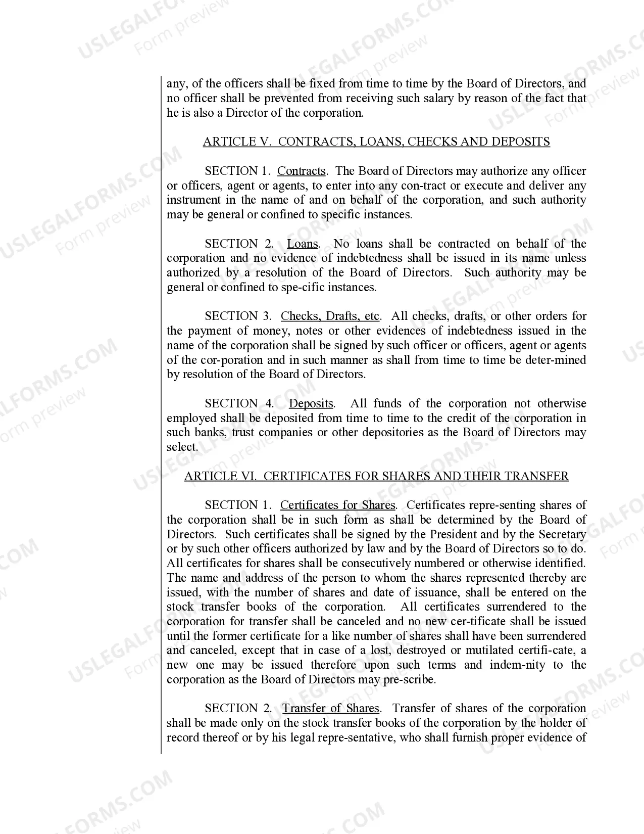 Preview Sample Bylaws for a Arizona Professional Corporation