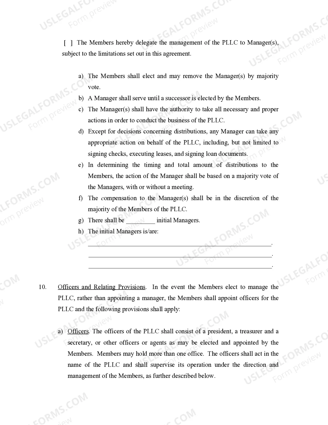 Preview Sample Operating Agreement for Professional Limited Liability Company PLLC