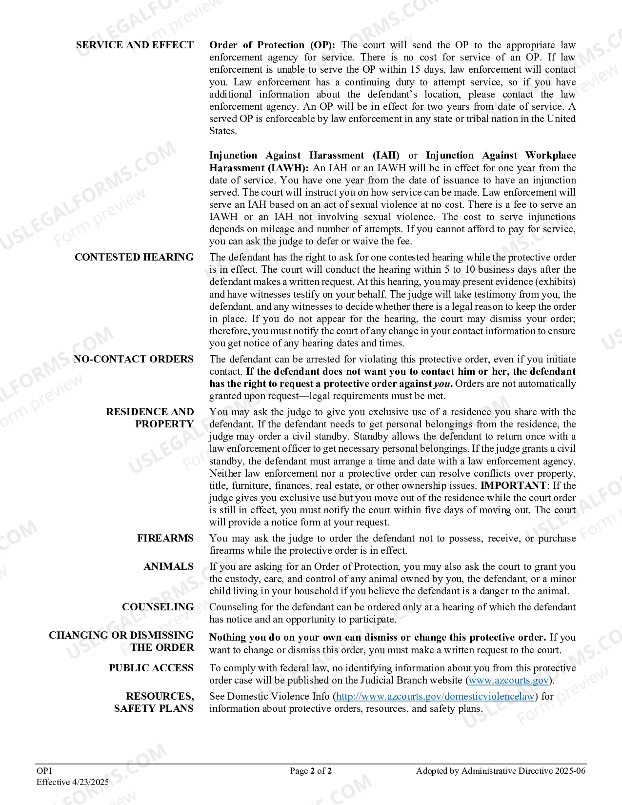 Preview Acceptance Of Service (Protection Orders-Injunctions Against Harrassment)