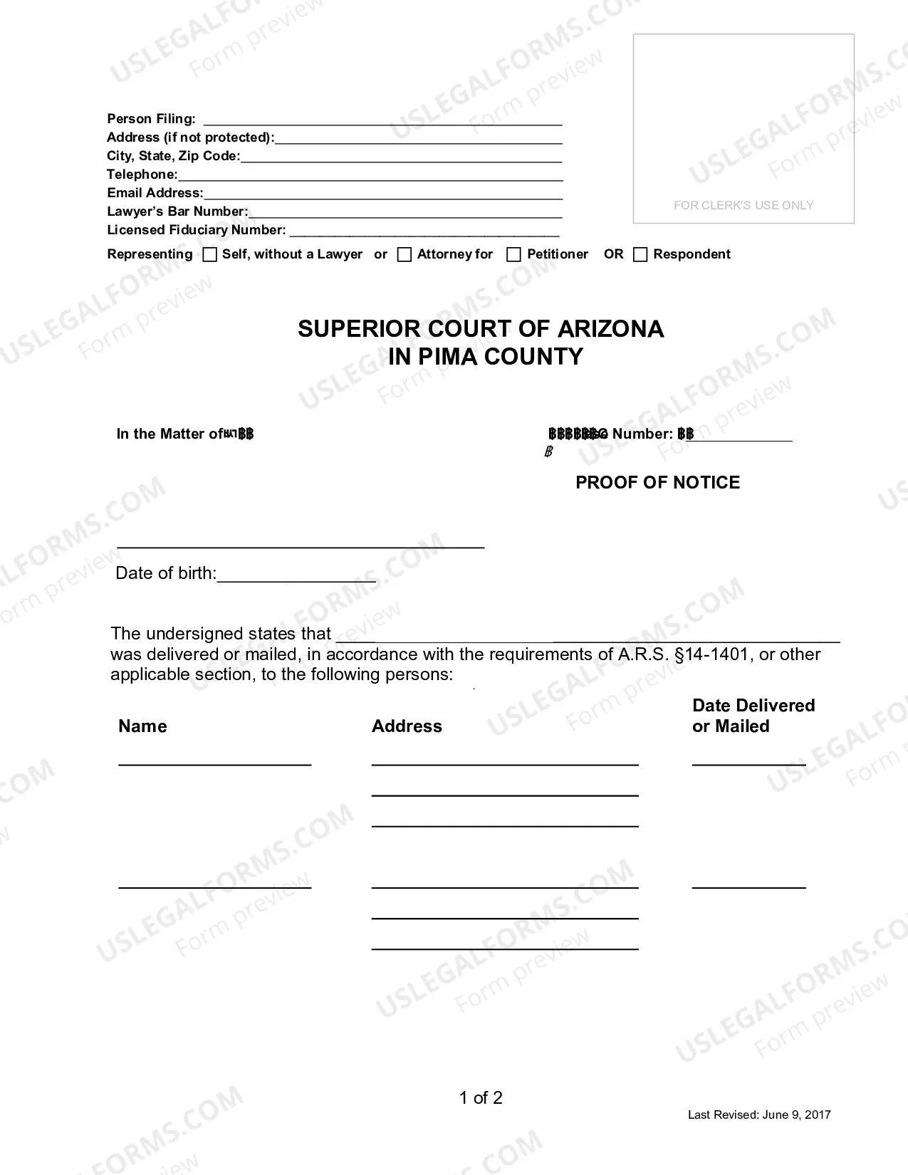 Preview Notice of Hearing