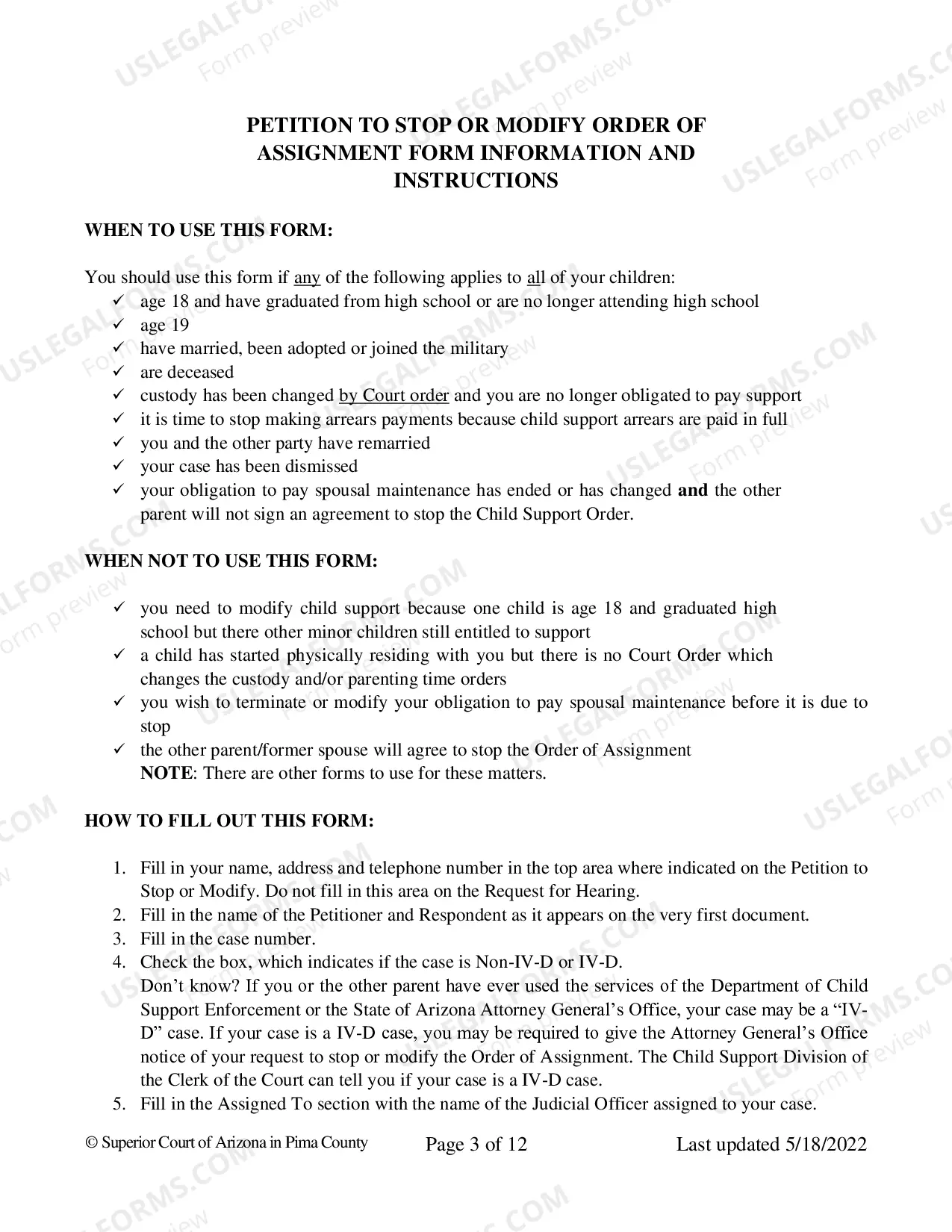 Preview Petition to Stop Income Withholding Order
