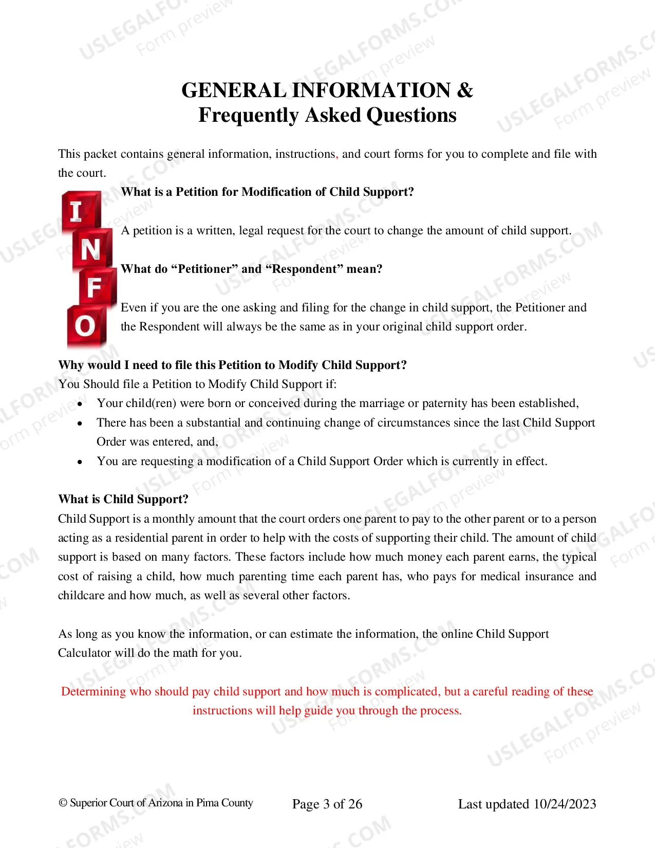 Preview Modification of Child Support