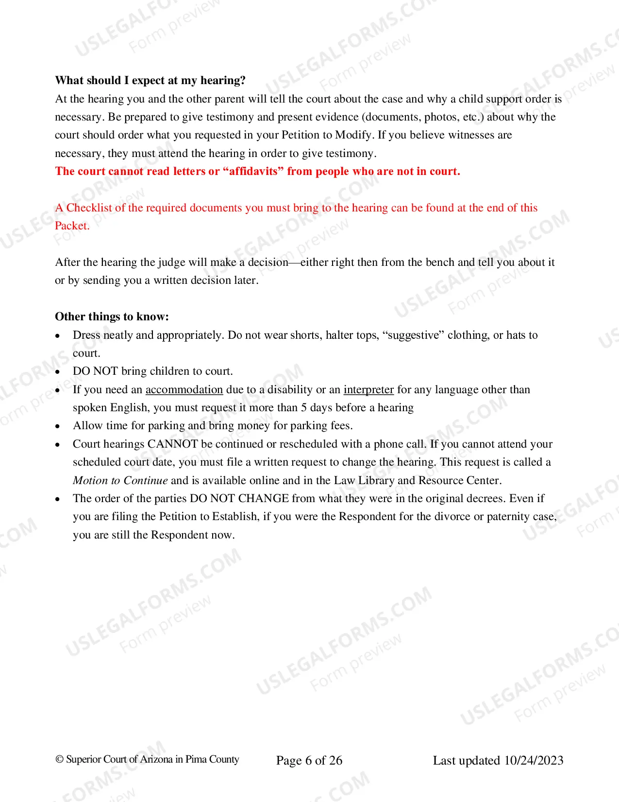 Preview Modification of Child Support