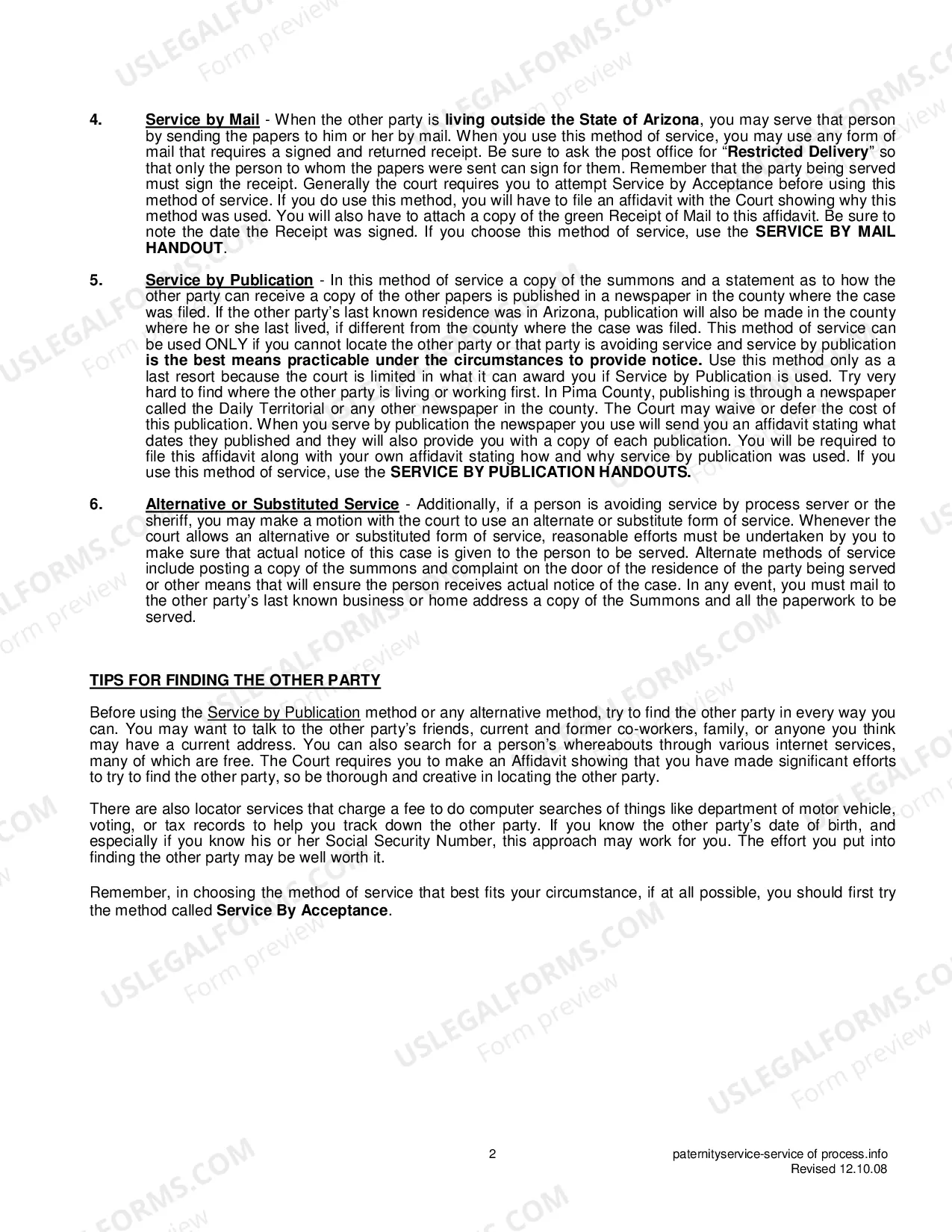 Preview Affidavit Showing Circumstances Why Service By Publication Was Used And About Publication (Paternity)
