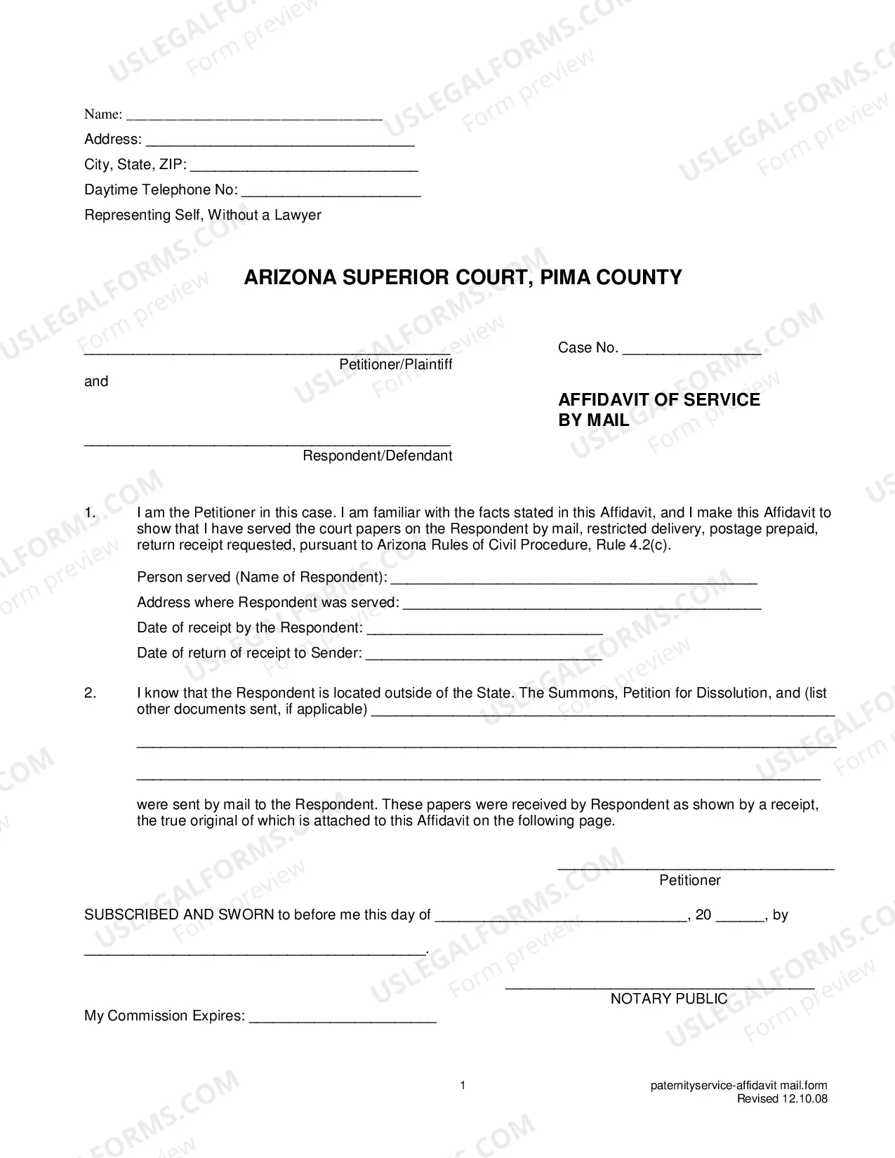 Preview Affidavit Showing Circumstances Why Service By Publication Was Used And About Publication (Paternity)