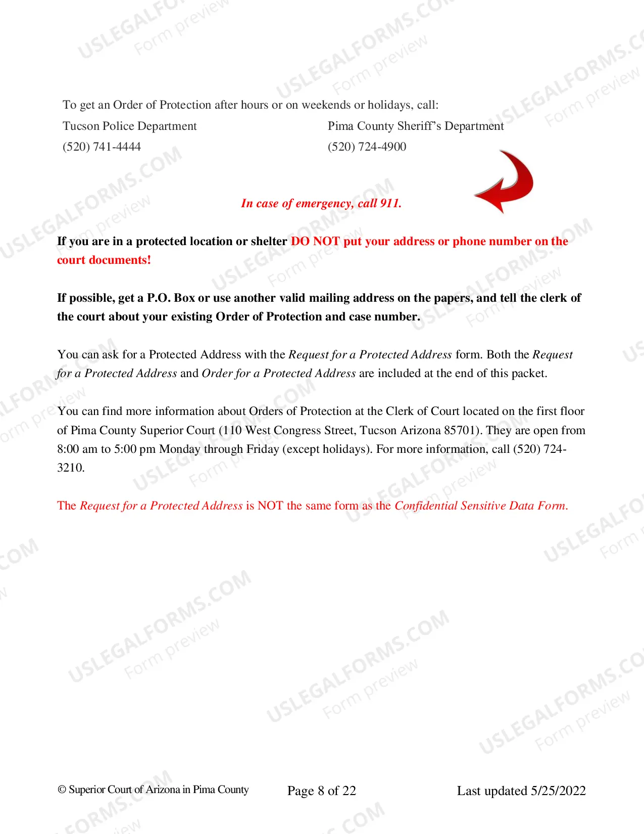 Preview Request to Enforce (Non-Support Orders)