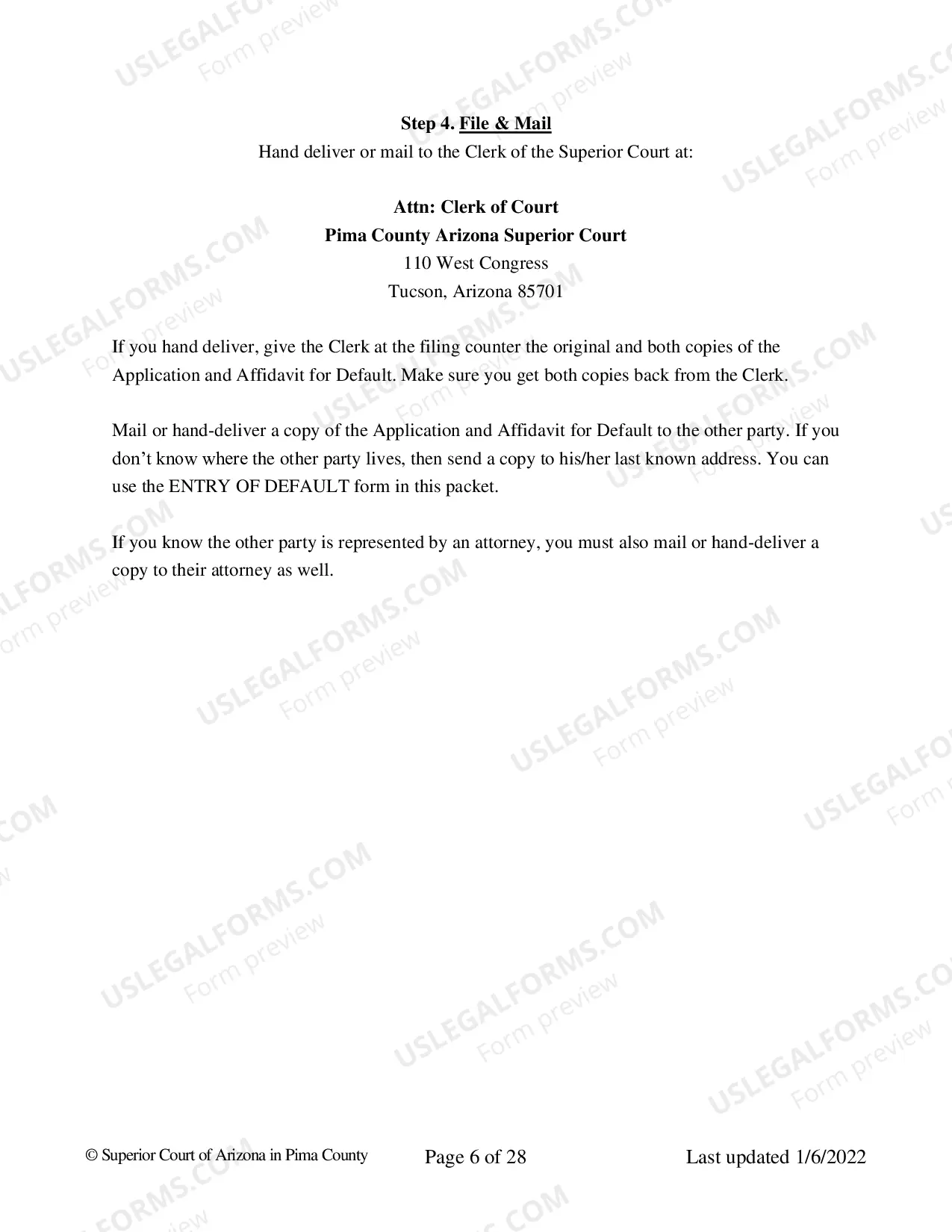 Preview Application For Default Affidavit Of Default And Entry Of Default