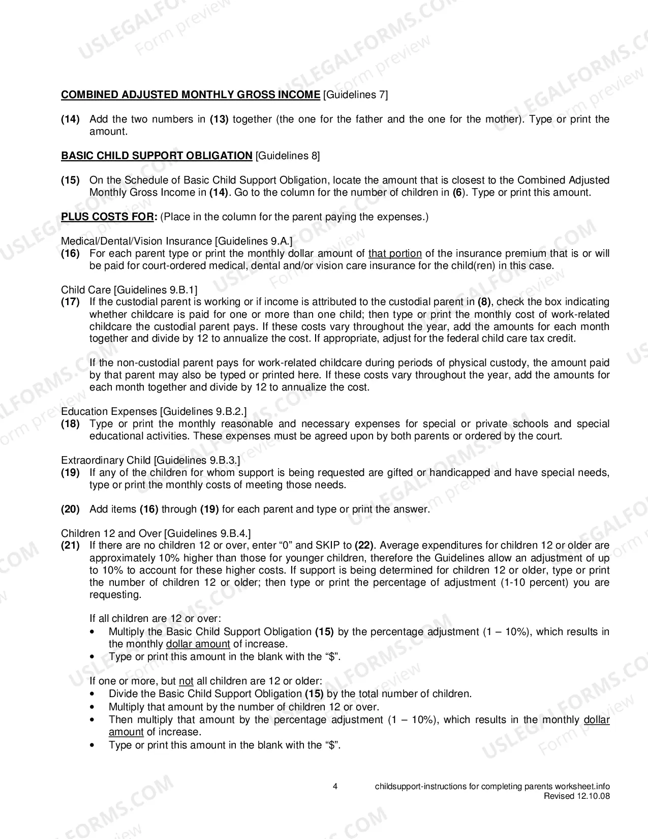 Preview Packet - ESTABLISHING AN ORDER FOR CHILD SUPPORT OR SPOUSAL MAINTENANCE AND WAGE ASSIGNMENT