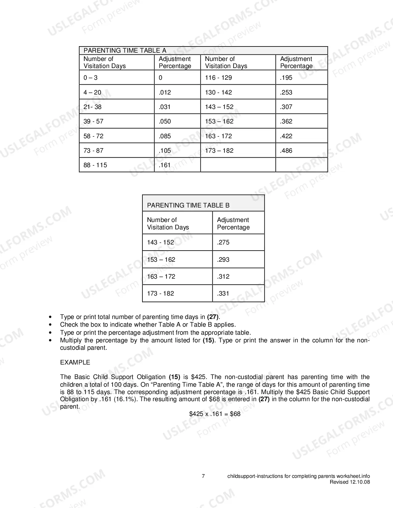 Preview Packet - ESTABLISHING AN ORDER FOR CHILD SUPPORT OR SPOUSAL MAINTENANCE AND WAGE ASSIGNMENT