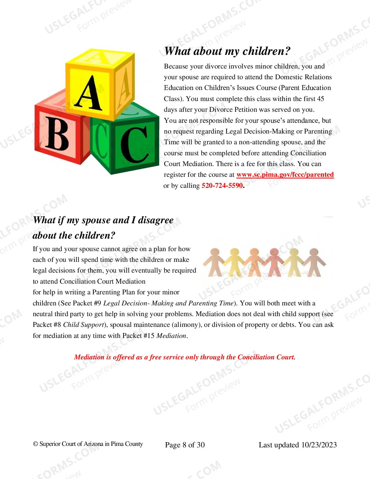 Preview Divorce with Children Packet