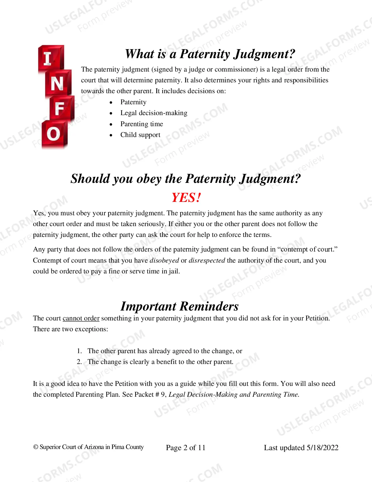 Preview Paternity Judgment