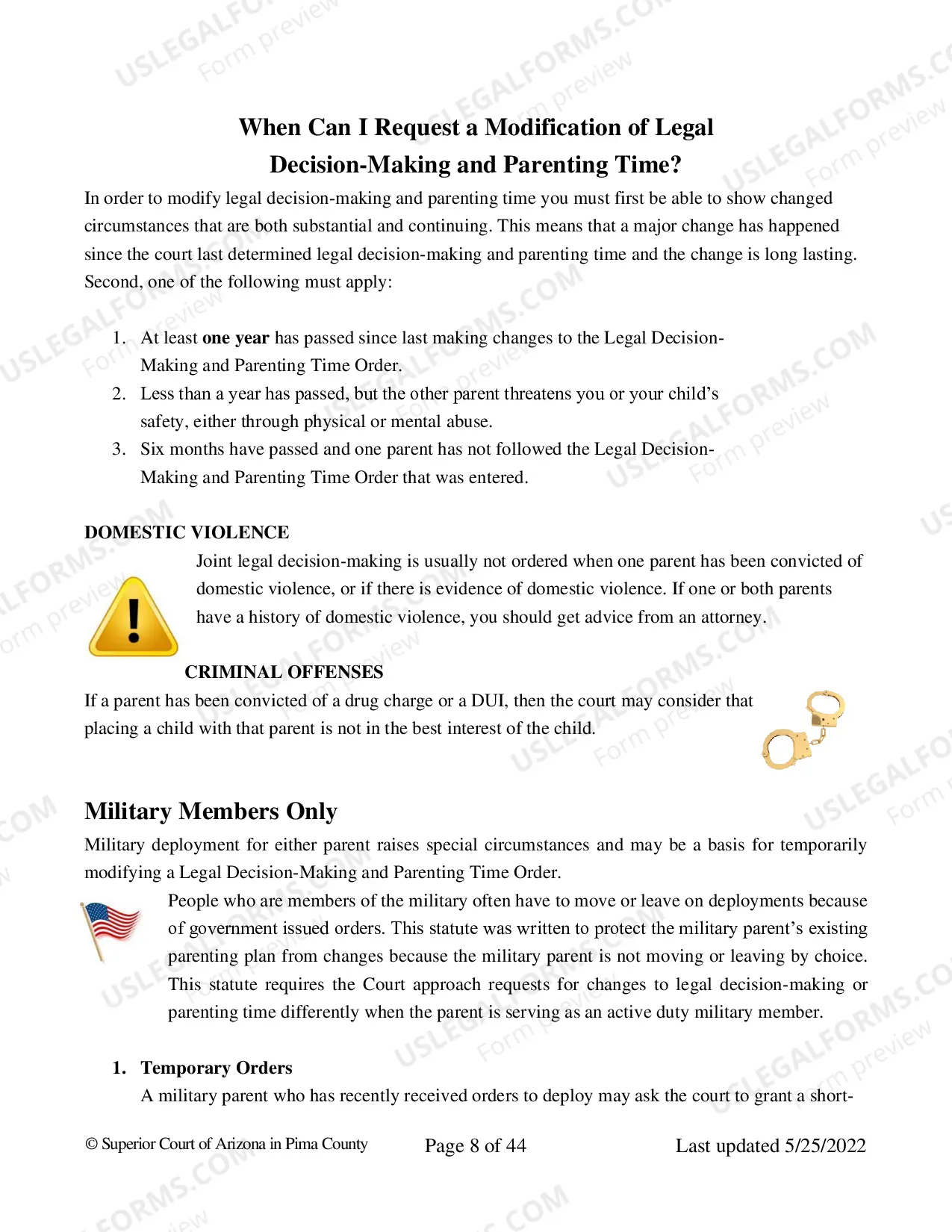 Preview Petition for Modification of Parenting Time and Decision Making