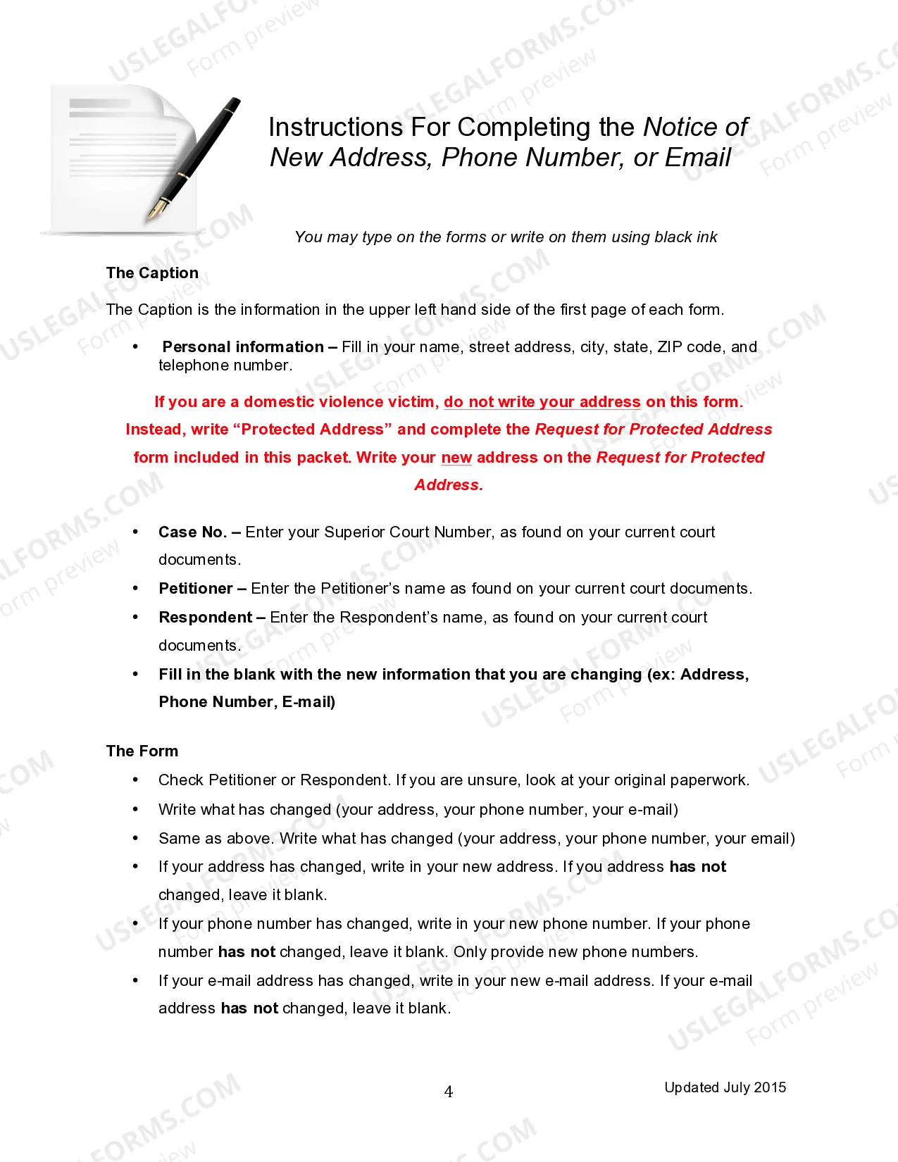 Preview Order For Protected Address