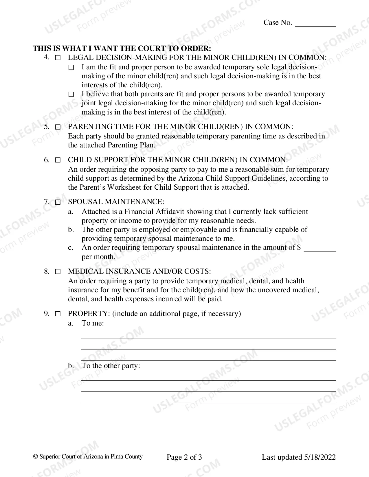 Preview Order To Appear Temporary Orders