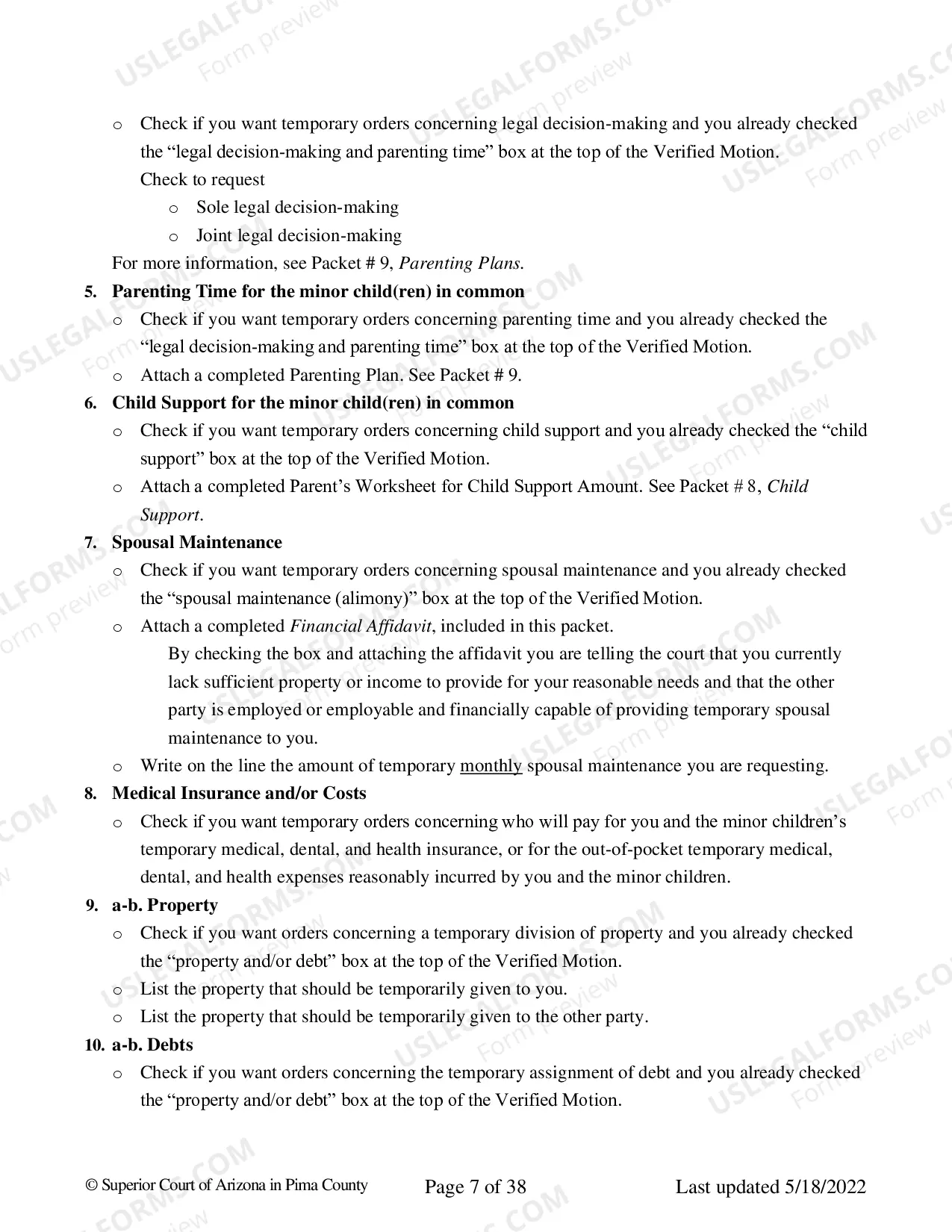 Preview Order To Appear Temporary Orders