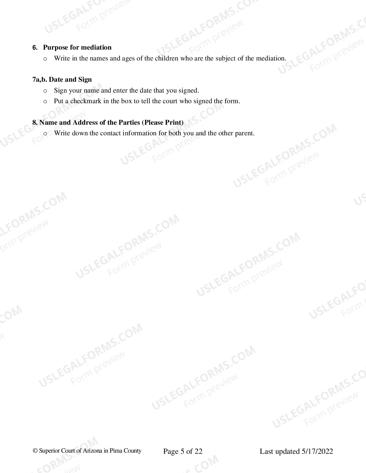 Preview Request For Post Decree-Post Judgment Mediation