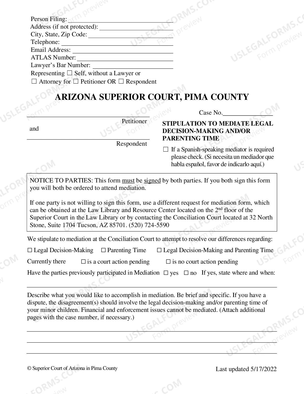Preview Request For Post Decree-Post Judgment Mediation