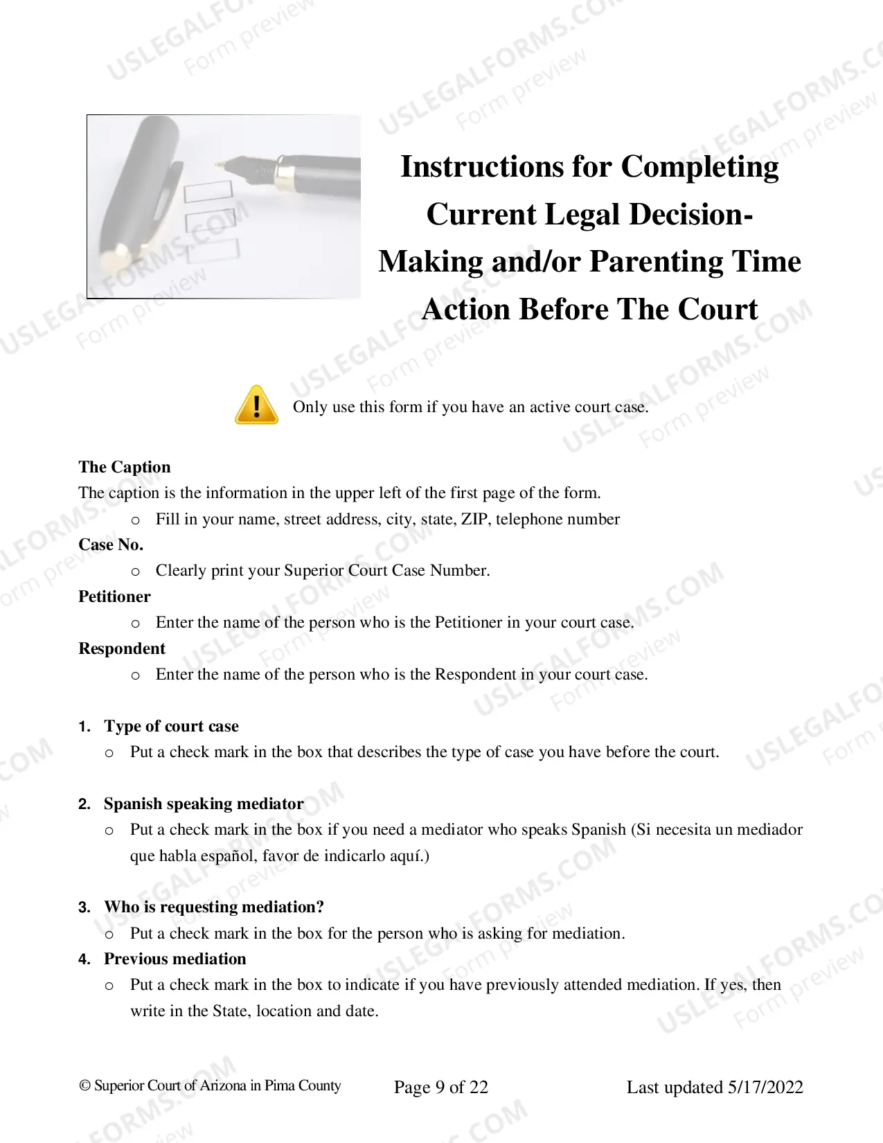 Preview Request For Post Decree-Post Judgment Mediation