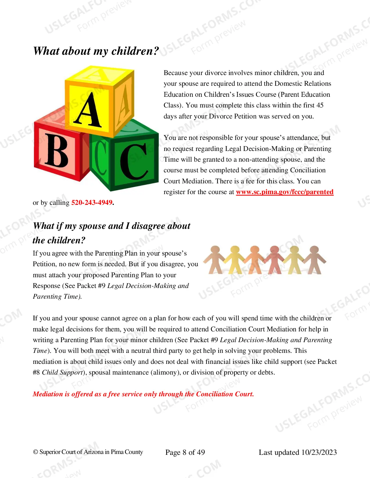 Preview Divorce with Children Packet