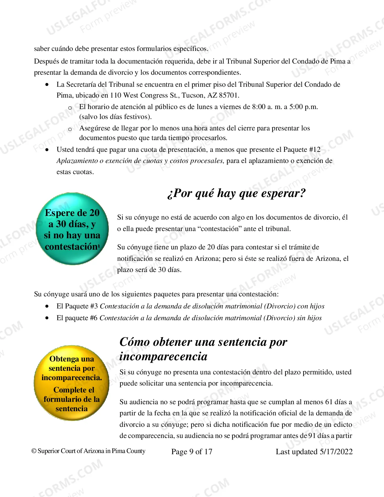 Preview Divorcio - Informacion General