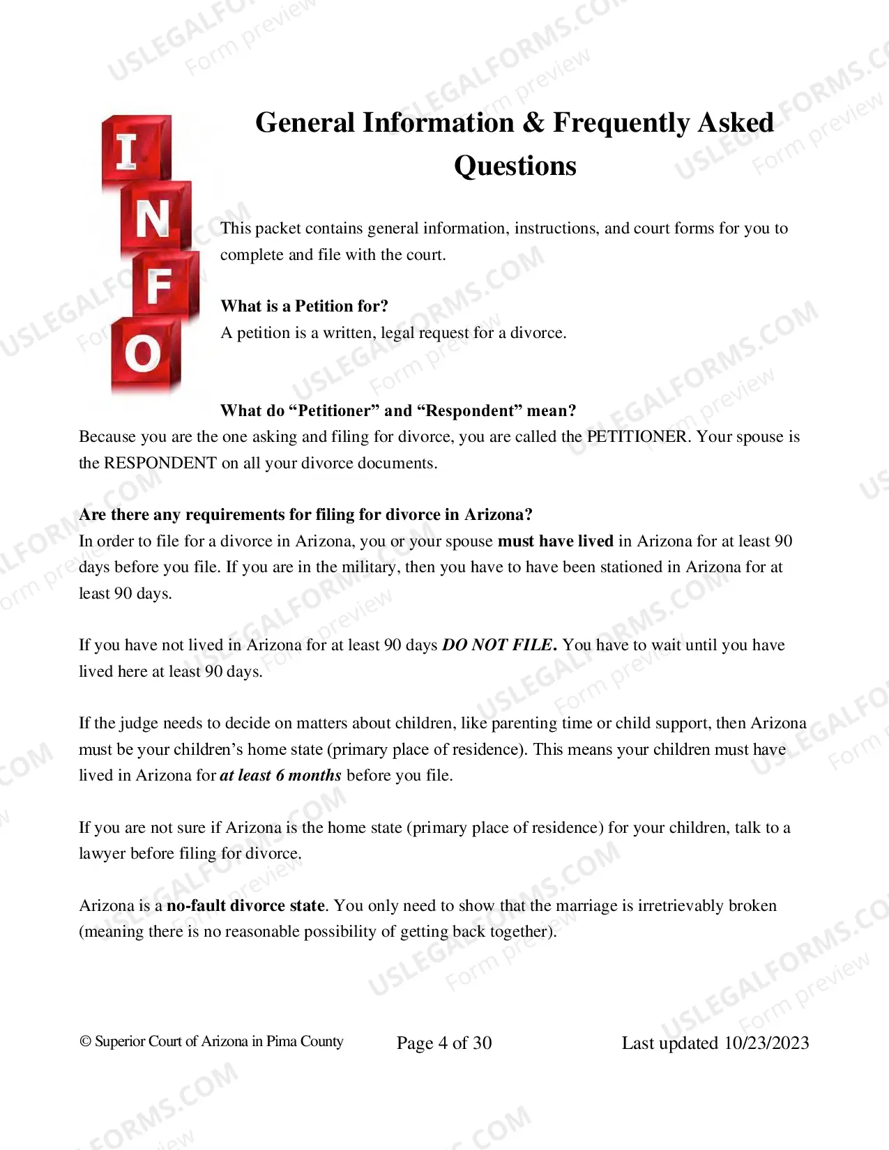 Preview Divorce with Children - Petition