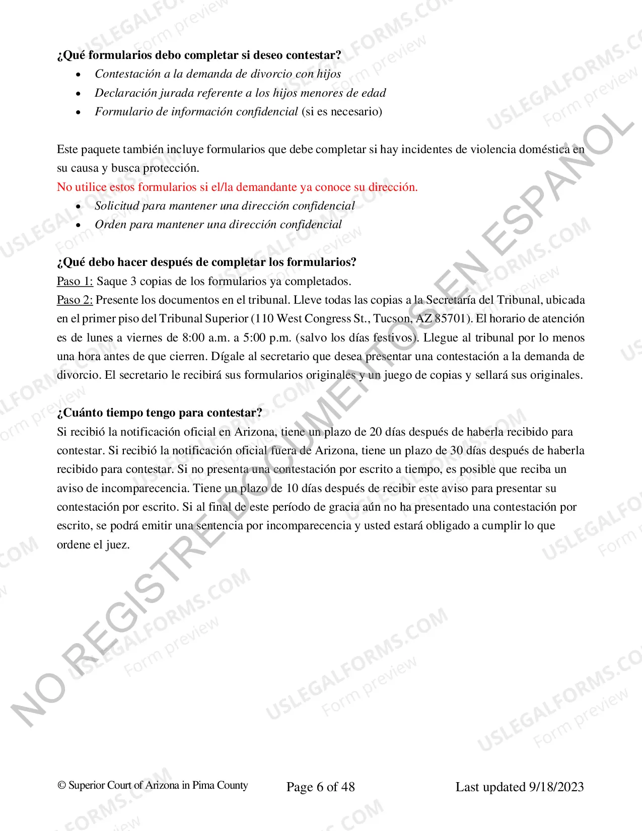 Preview Divorcio con Hijos - Respuesta