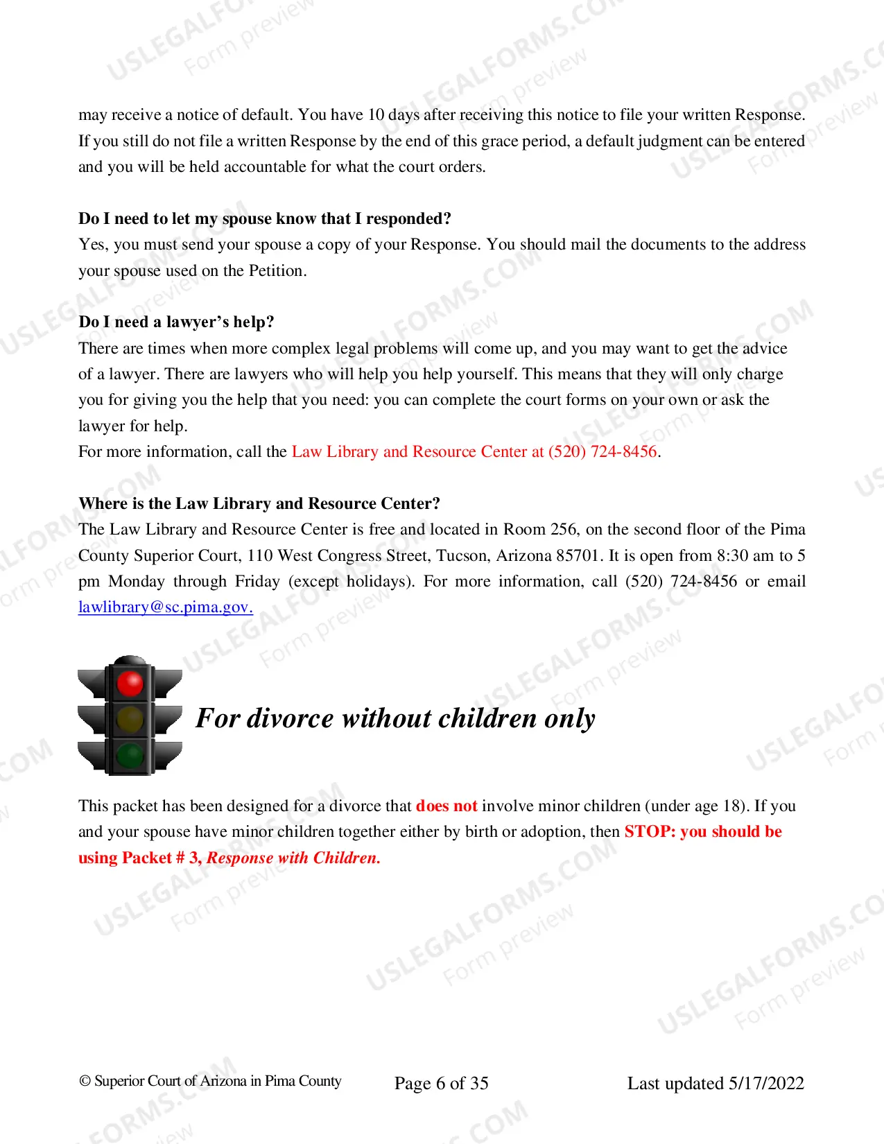Preview Divorce without Children - Response