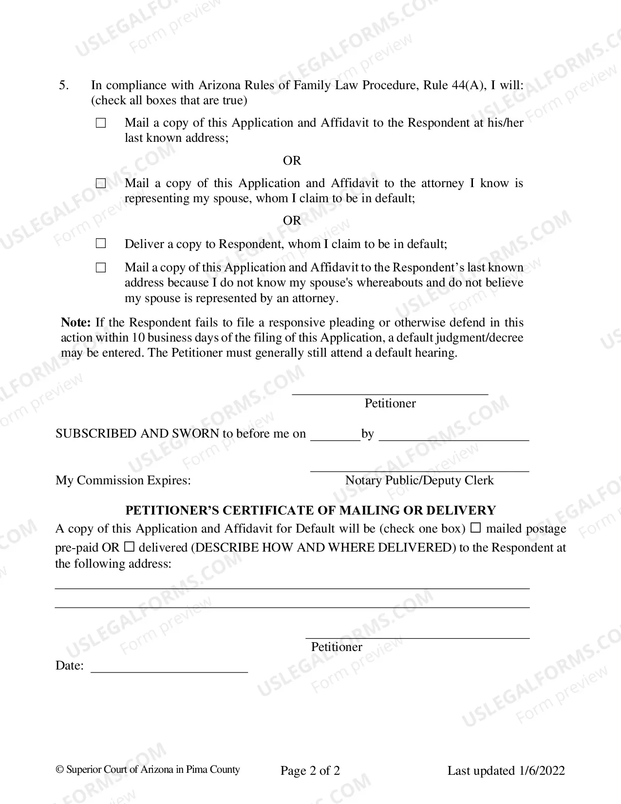 Preview Default Judgment or Decree