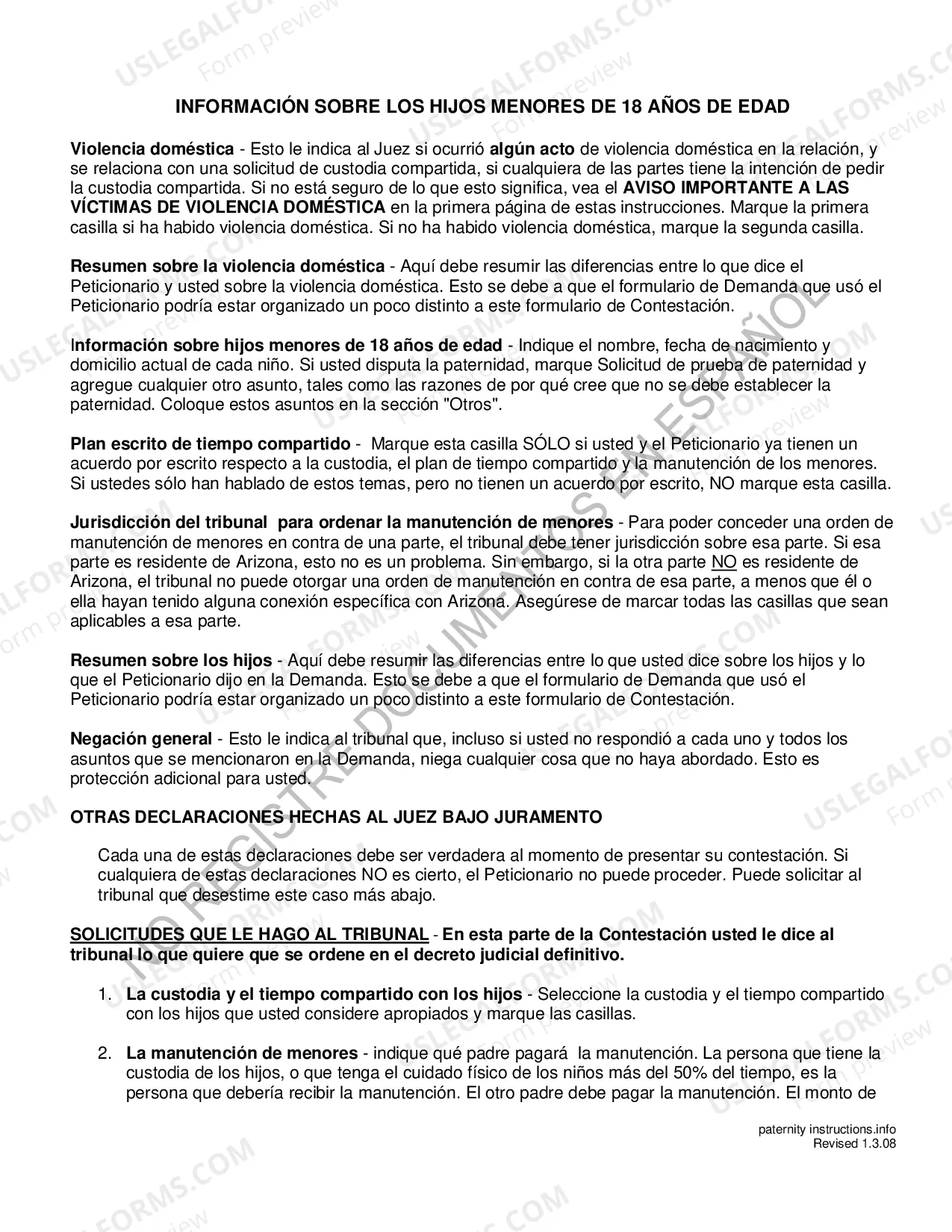 Preview Paternidad - Contestacion