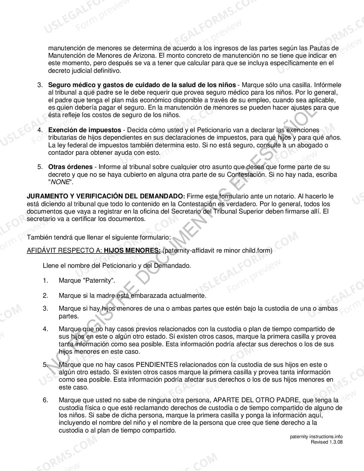 Preview Paternidad - Contestacion