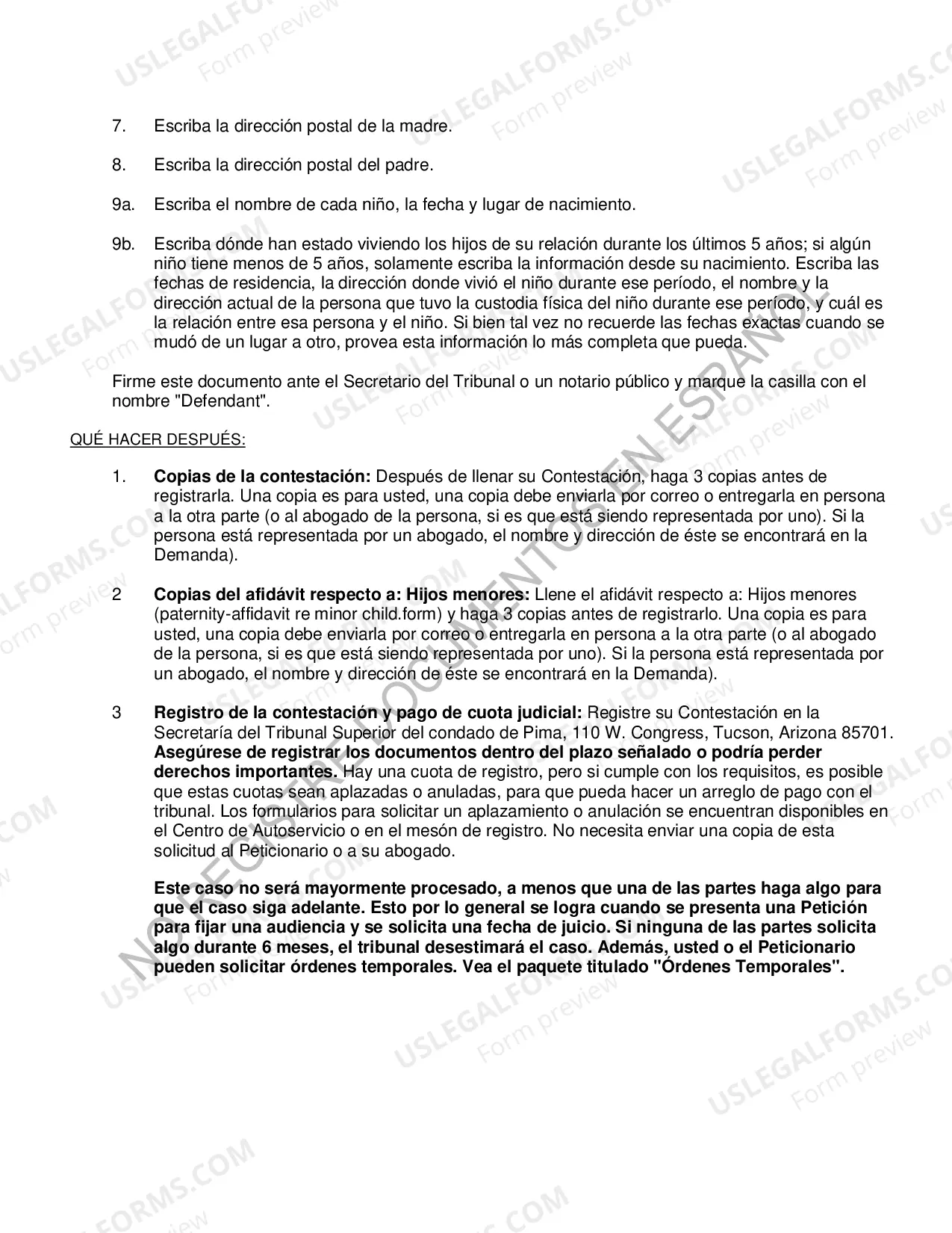 Preview Paternidad - Contestacion
