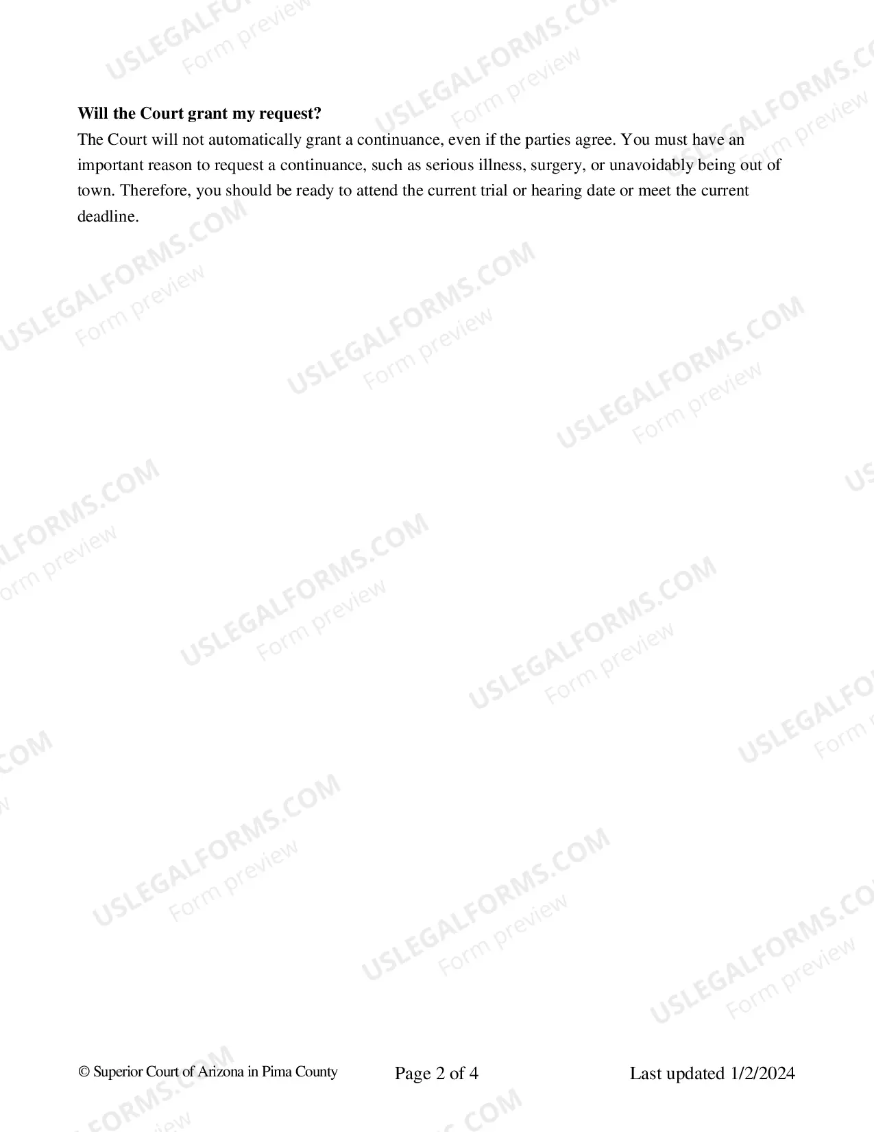 Preview Motion To Continue and Notice