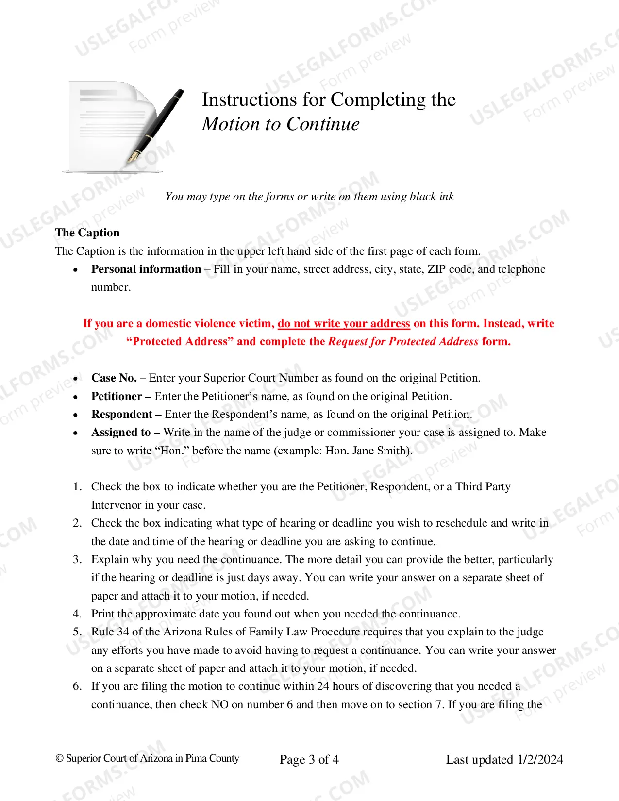 Preview Motion To Continue and Notice