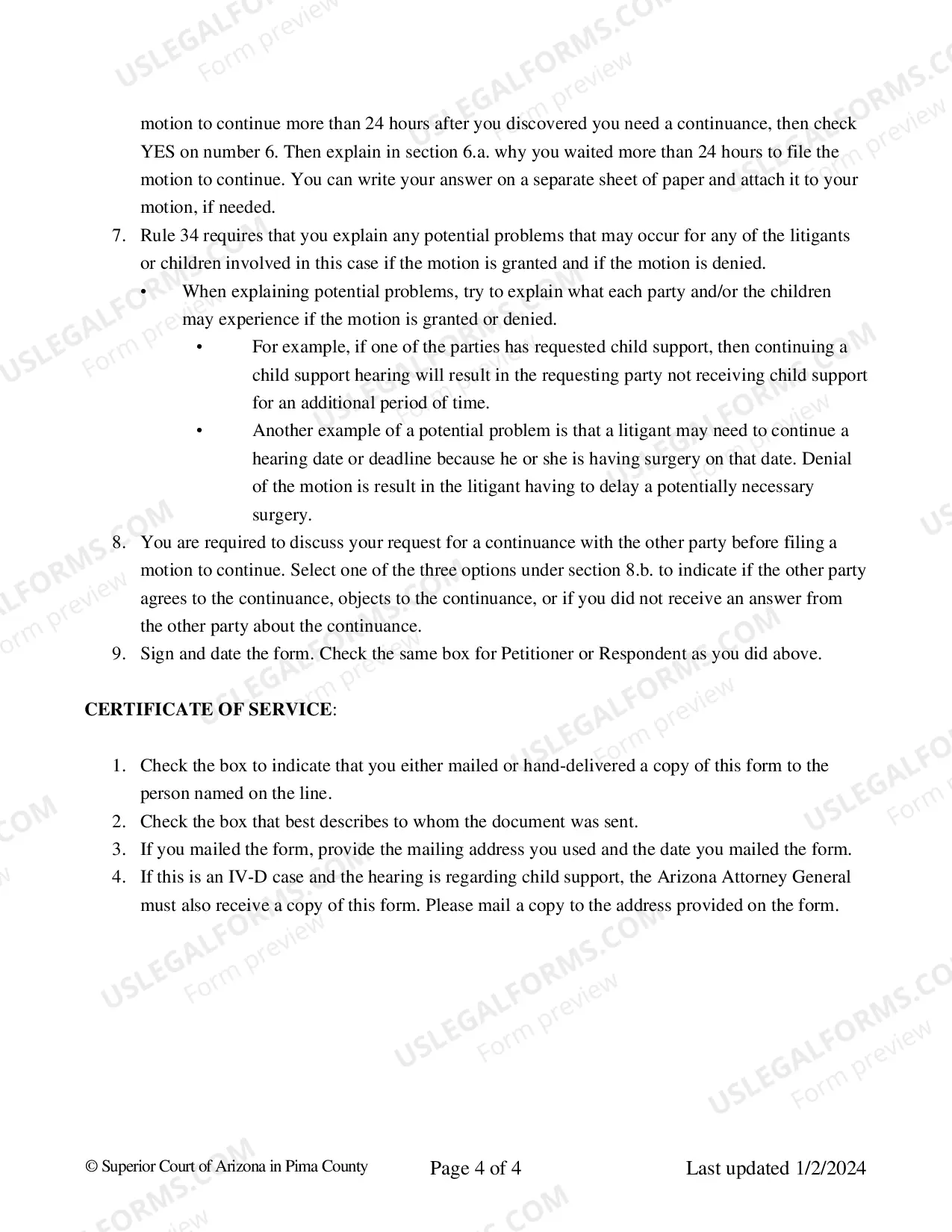 Preview Motion To Continue and Notice