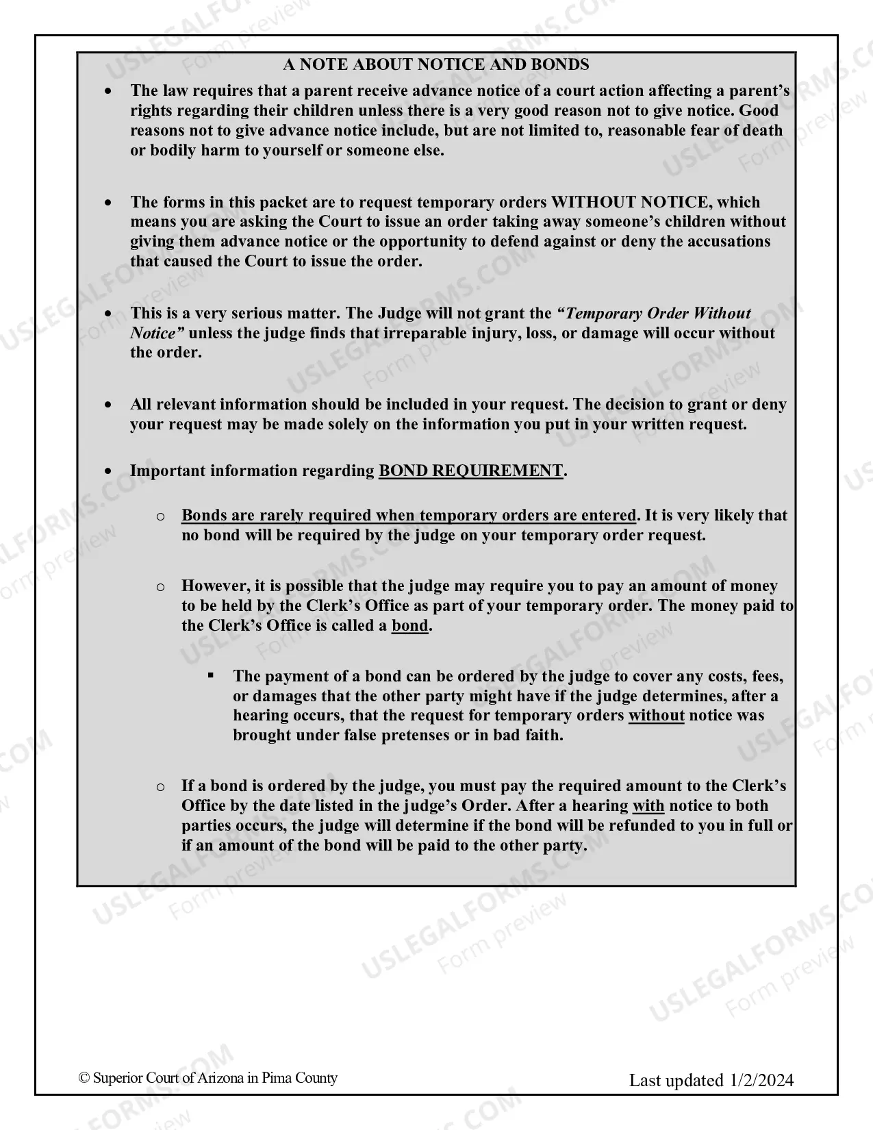 Preview Petition for Emergency Temporary Orders