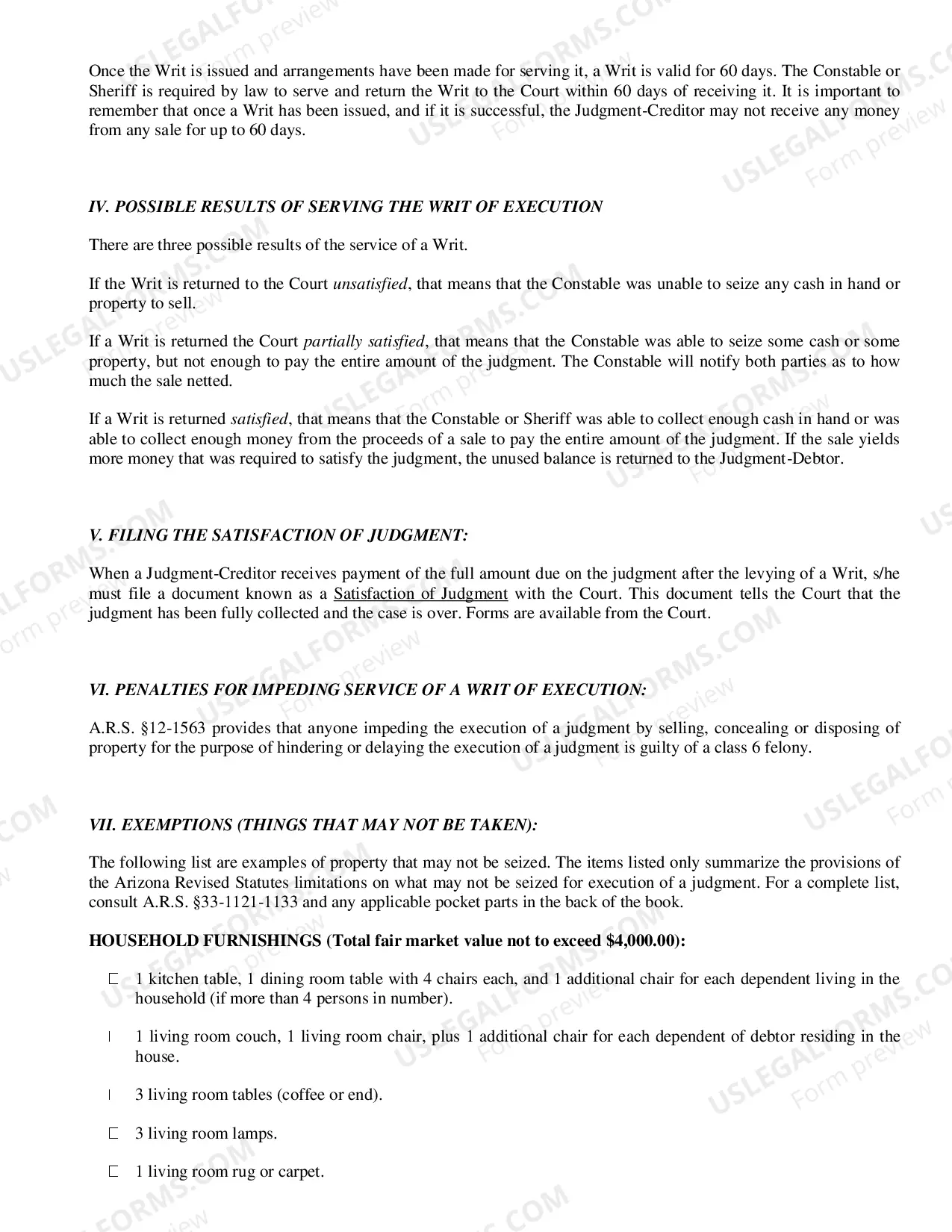 Preview Writ of Execution