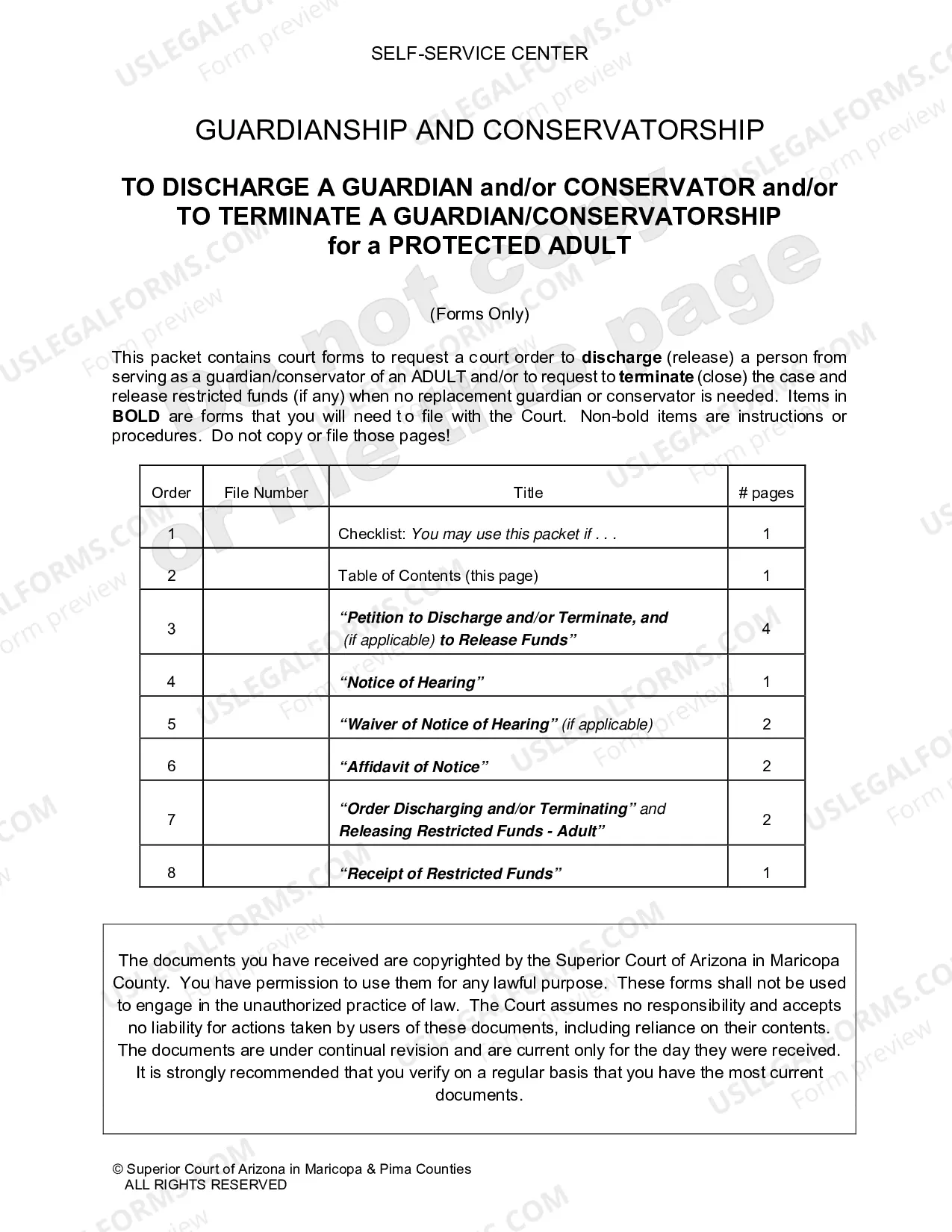 Preview Order Terminating Guardianship