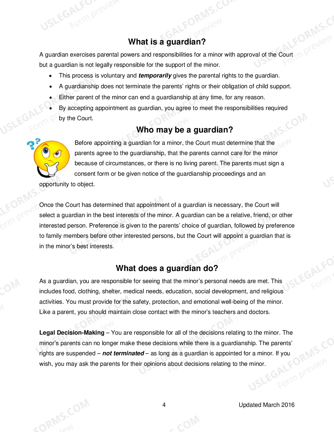 Preview Minor Guardianship General Information