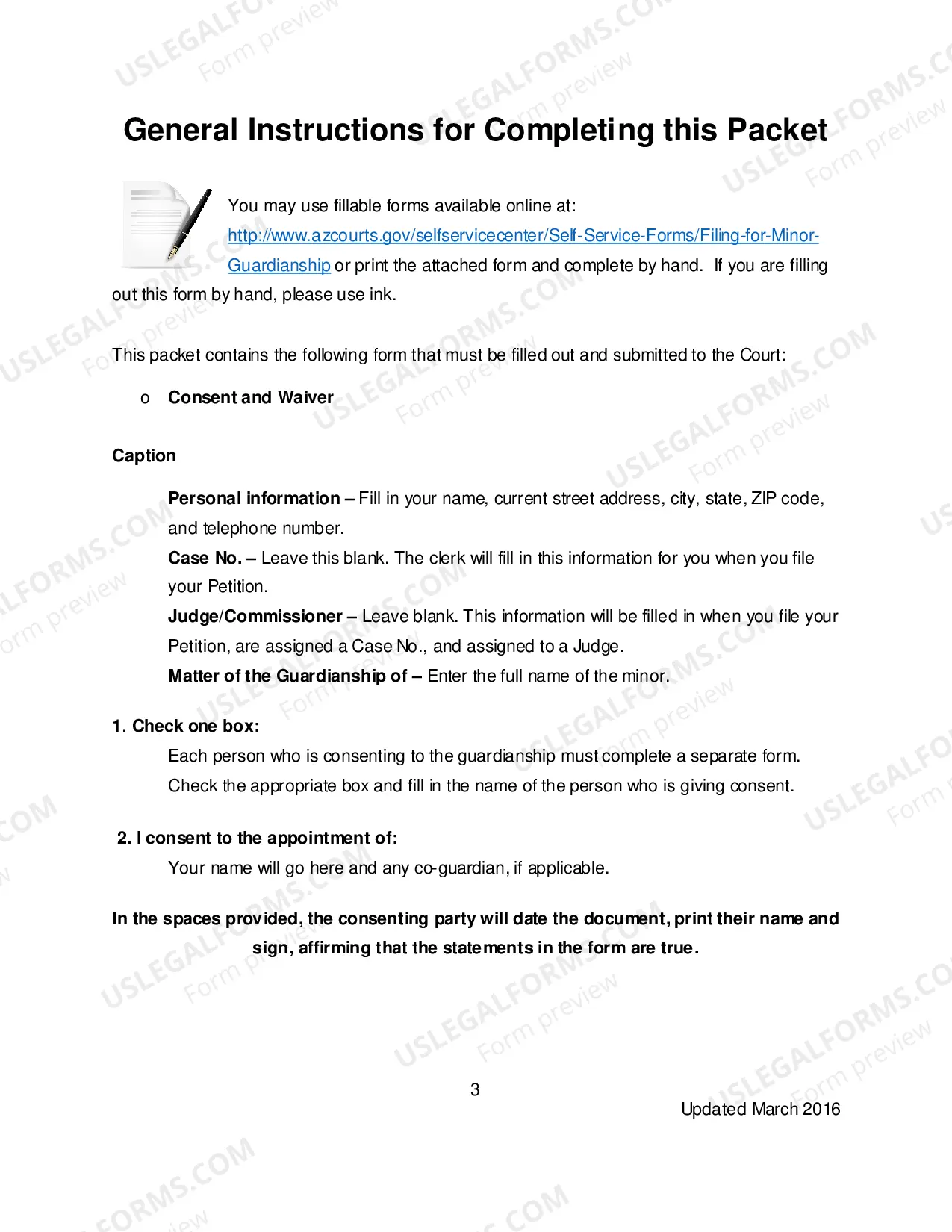 Preview Consent and Waiver