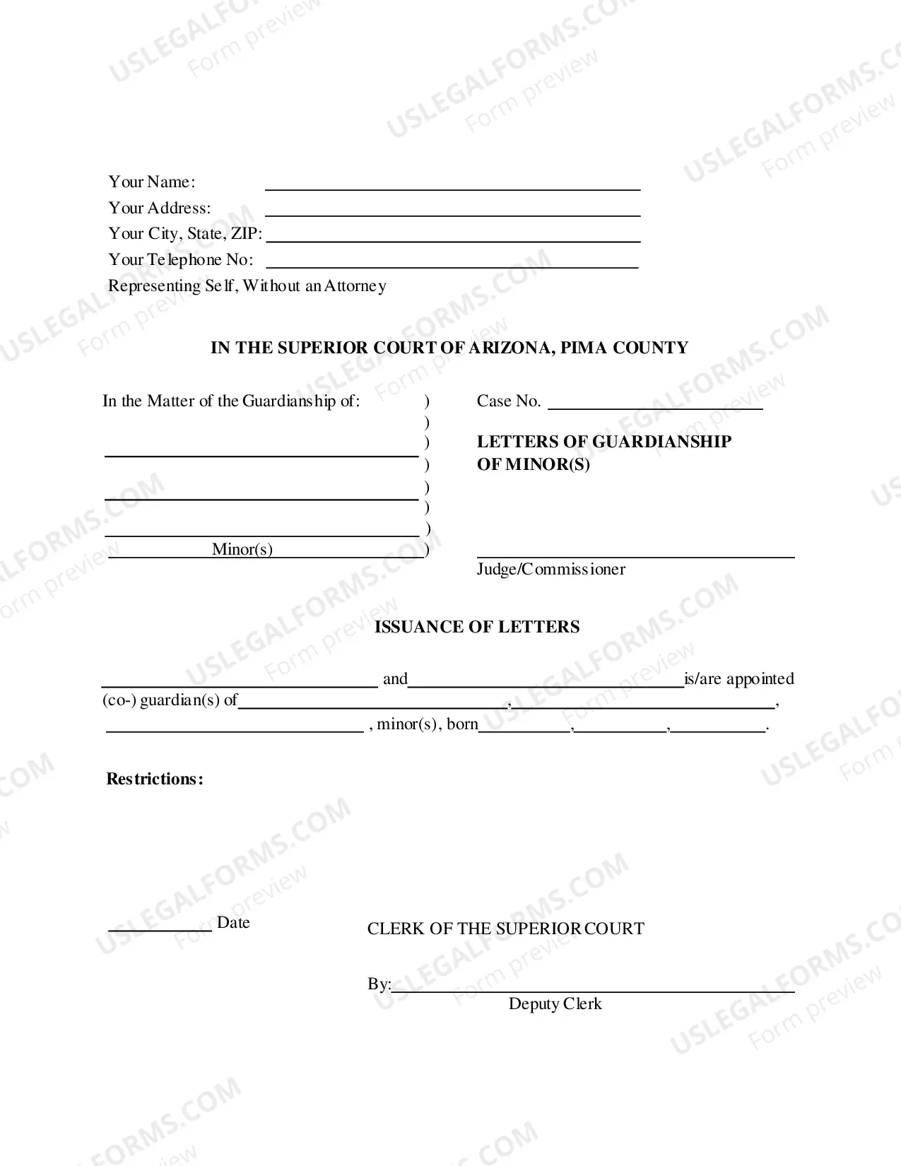 Preview Letters of Guardianship