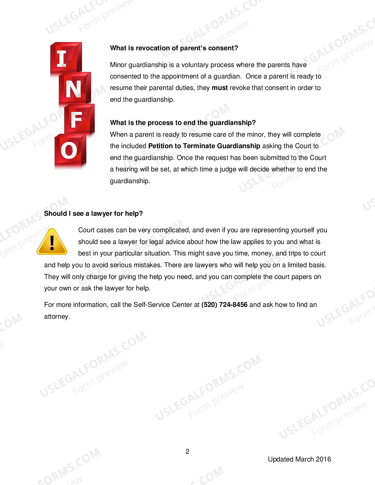 Preview Revocation of Parent's Consent to Guardianship Petition to terminate guardianship