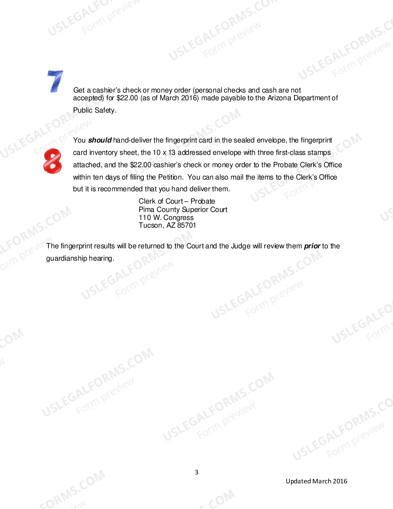 Preview Fingerprint Instructions