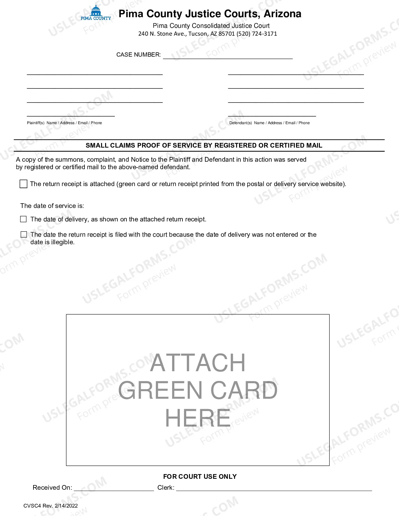 Preview Small Claims Summons and Complaint, and Instructions for Plaintiff